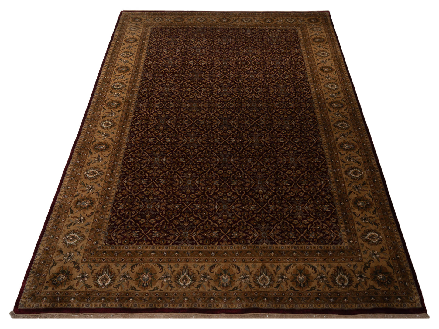 Rajpur Crown 84097 Red Beige Transitional Hand Knotted Rug