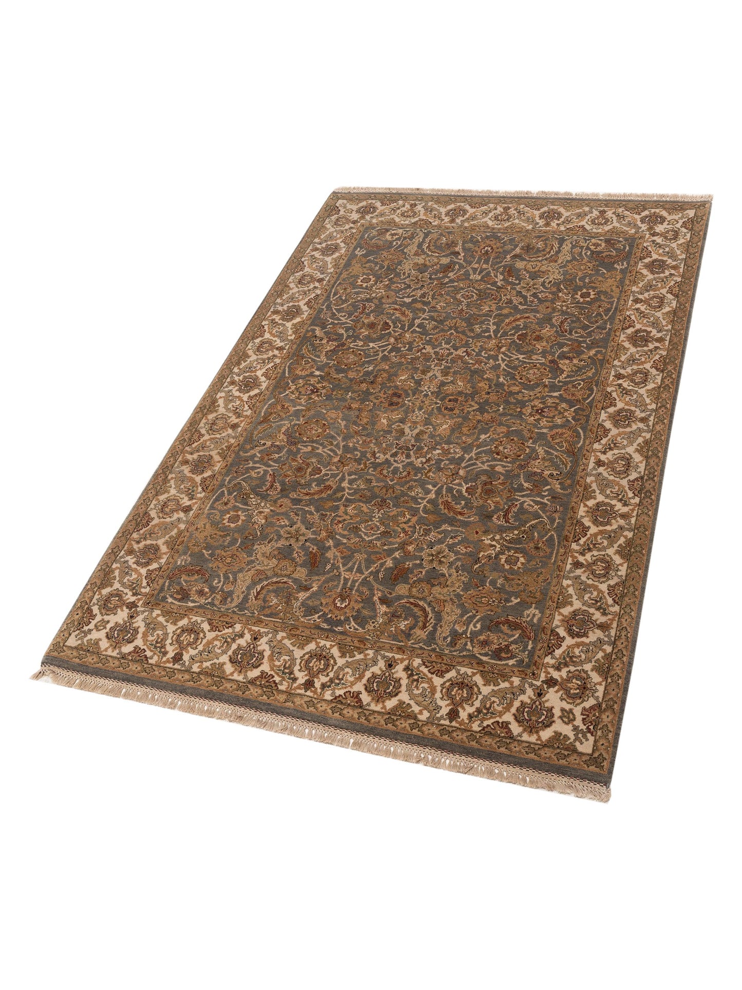 Rajpur Jahan 84217 Silver Ivory Traditional Hand Knotted Rug