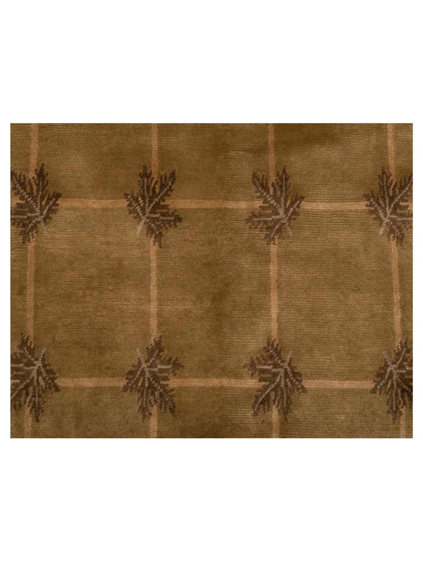 Siena Himalayan 84253 Olive Brown Contemporary Hand Knotted Rug