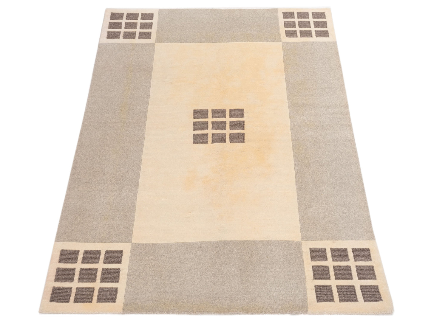 Siena Himalayan 84265 Ivory Gray Transitional Hand Knotted Rug