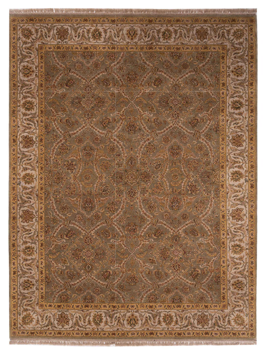 Rajpur Crown 84587 Sage Green Transitional Hand Knotted Rug