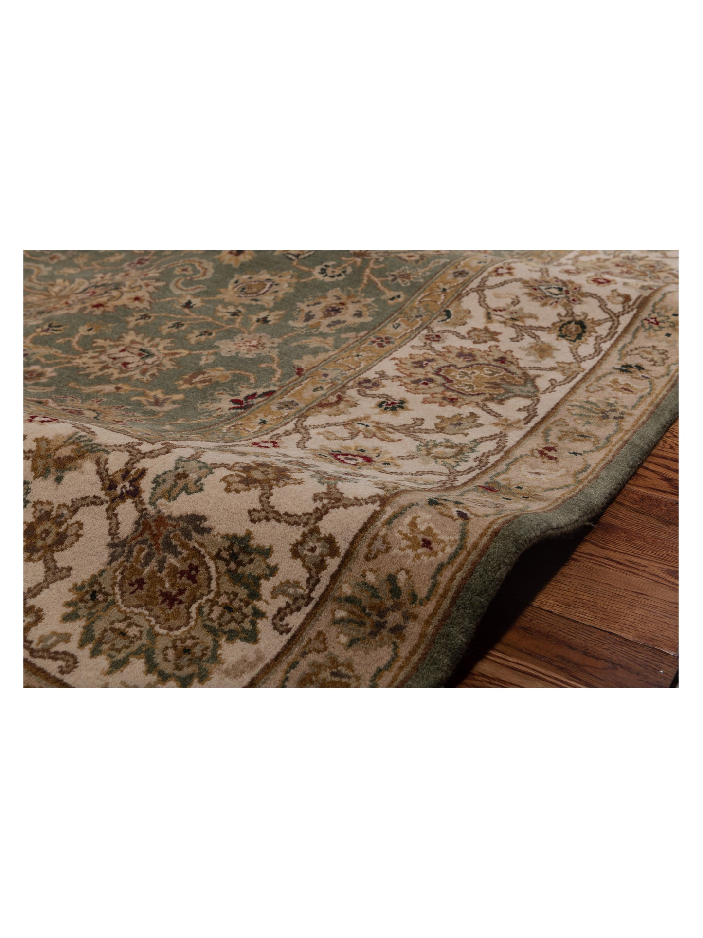 Rajpur Crown 85830 Green Ivory Transitional Hand Knotted Rug