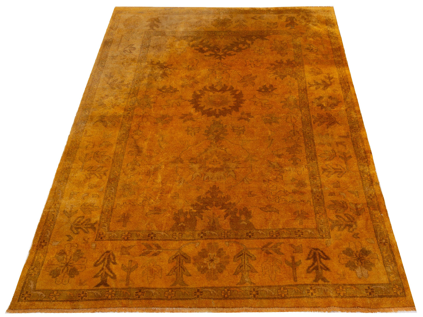 Pasha Vintage 86688 Yellow  Contemporary Hand Knotted Rug