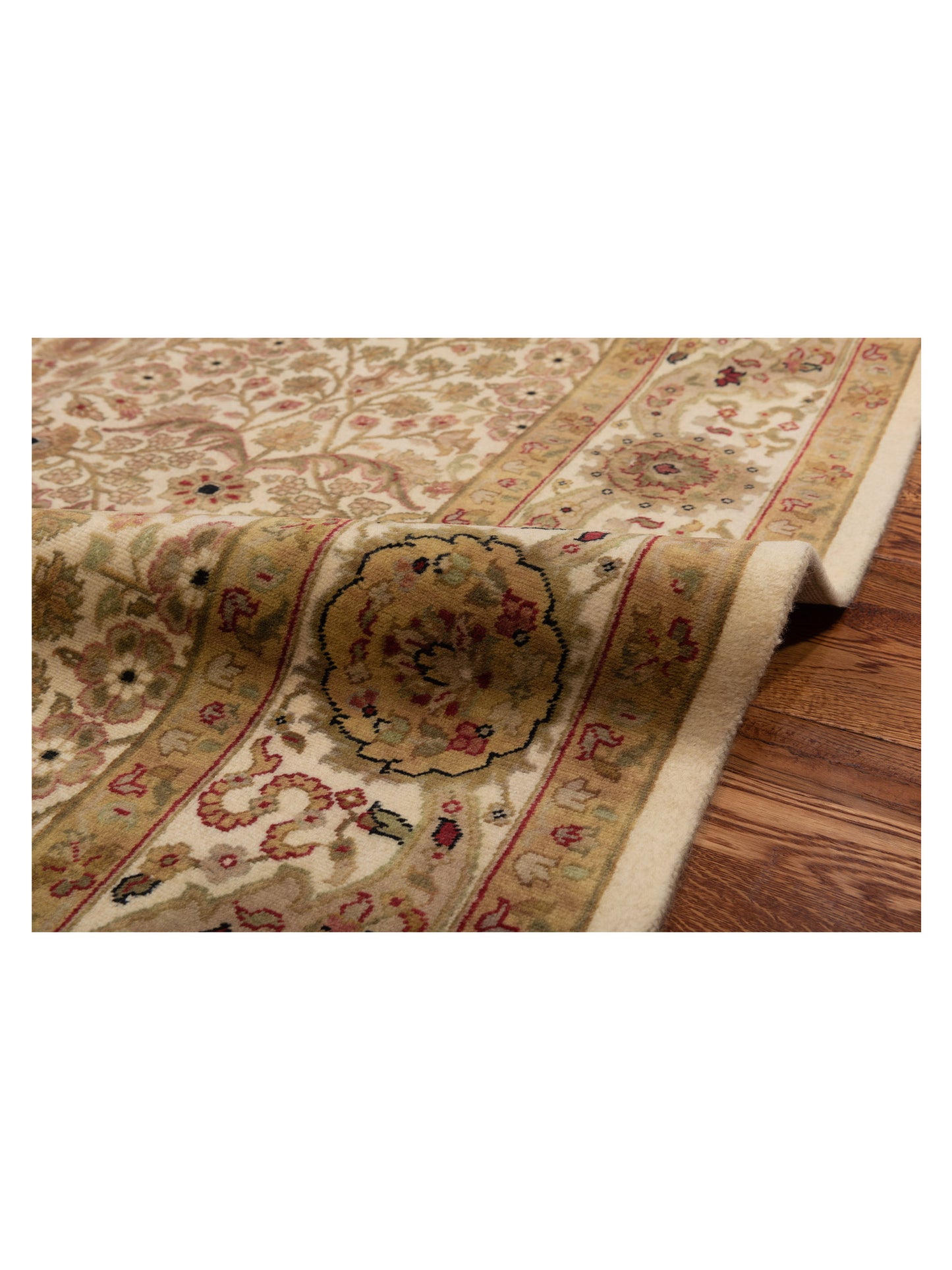 Rajpur Sivas 88345 Ivory Ivory Traditional Hand Knotted Rug