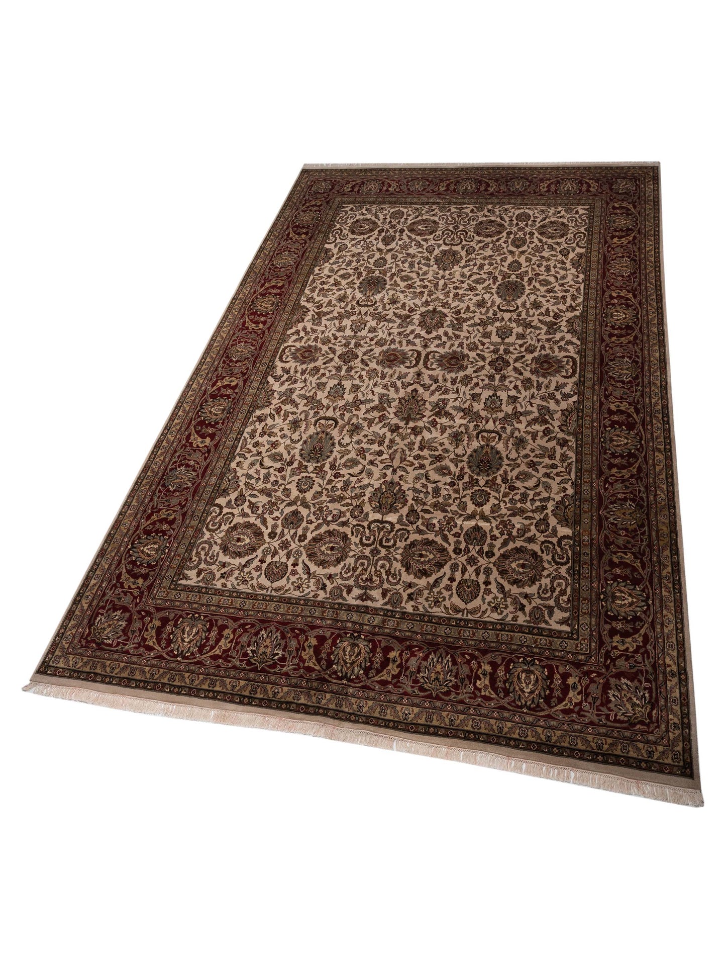 Rajpur Royal 88633 Ivory Red Traditional Hand Knotted Rug