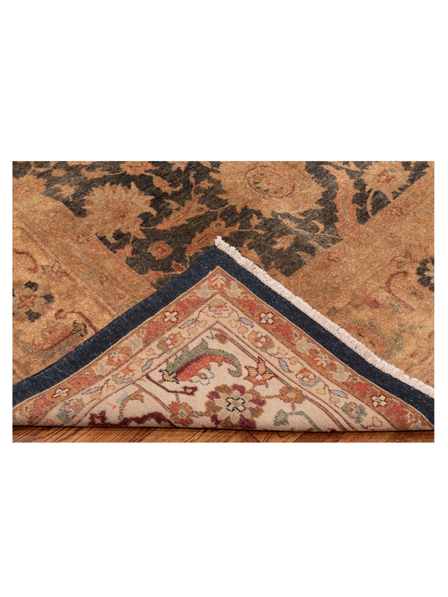 Rajpur Ghazani 89988 Charcoal Gold Traditional Hand Knotted Rug