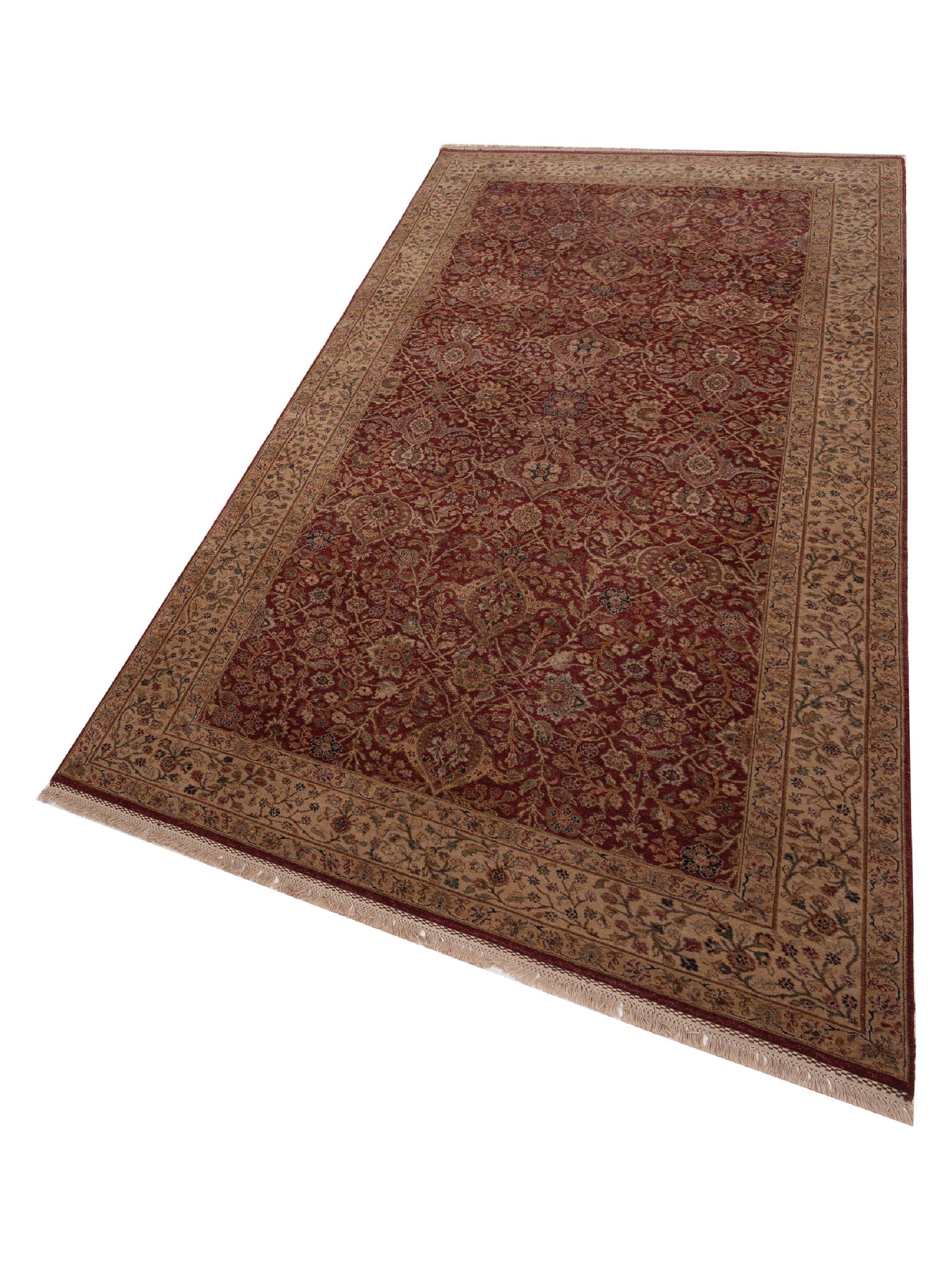 Rajpur Platinum 90460 Red Ivory Traditional Hand Knotted Rug