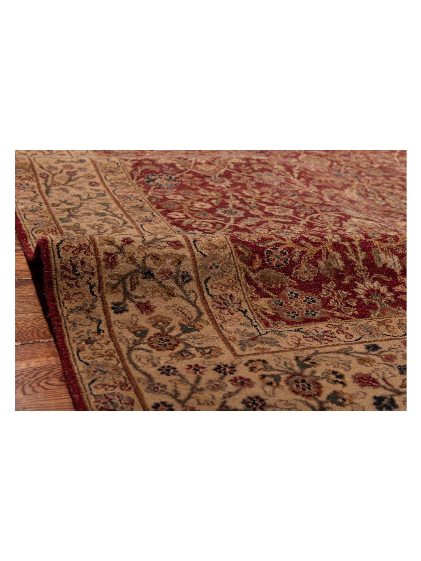 Rajpur Platinum 90460 Red Ivory Traditional Hand Knotted Rug