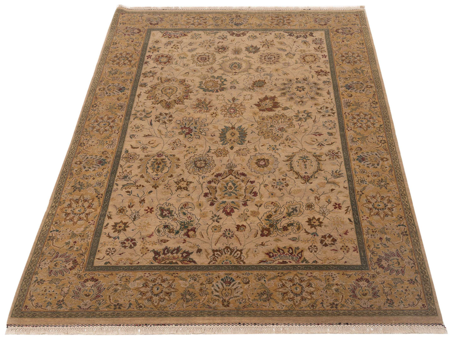 Rajpur Crown 90495 Beige Gold Transitional Hand Knotted Rug