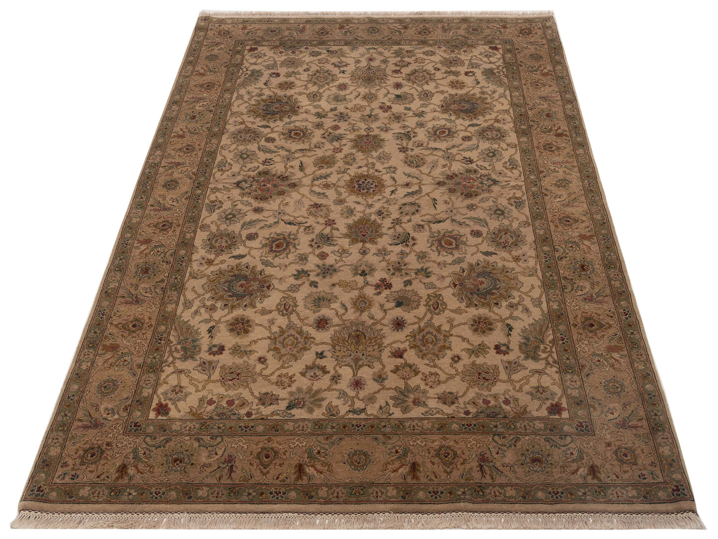 Rajpur Crown 90496 Beige Brown Transitional Hand Knotted Rug