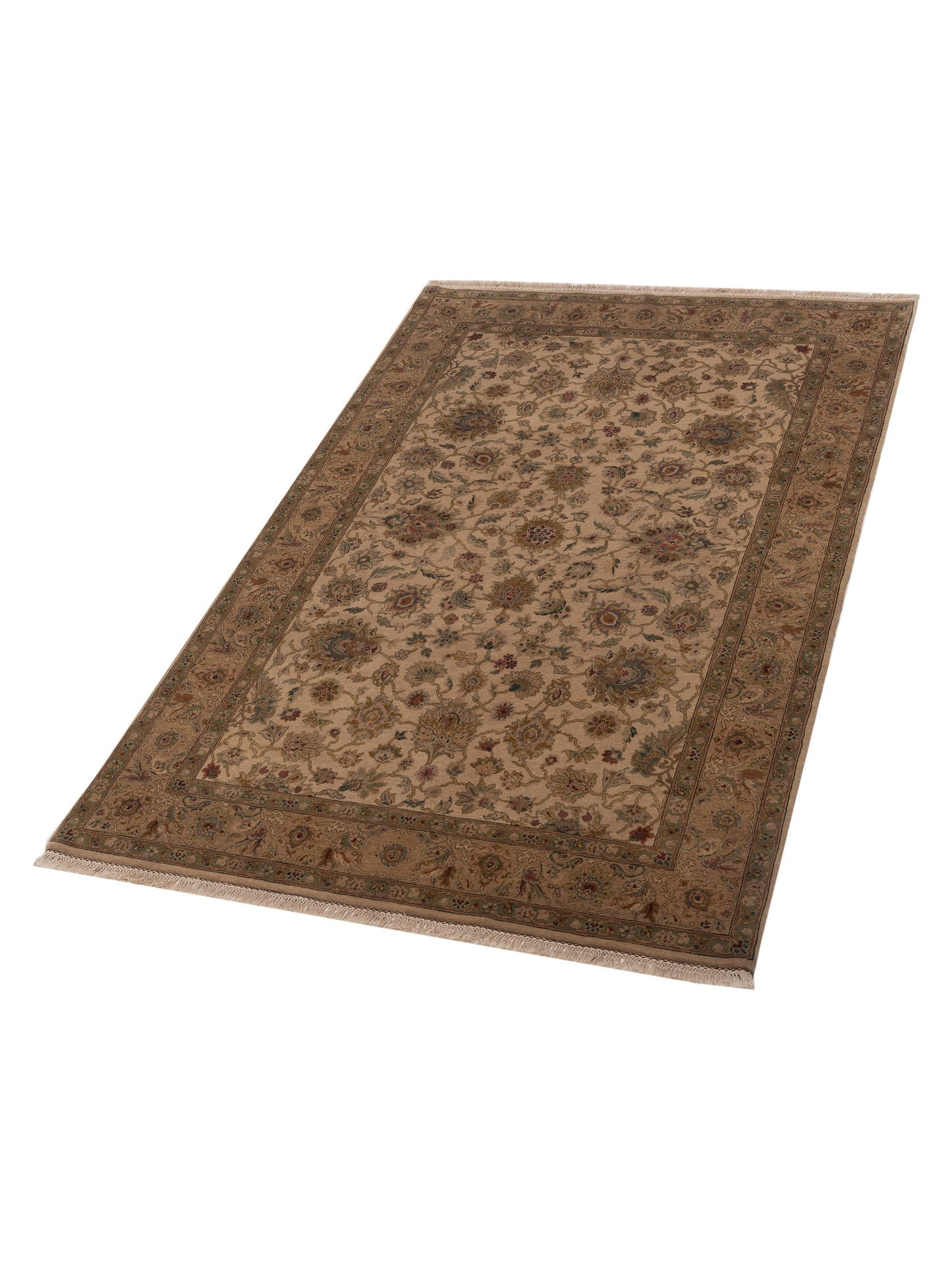 Rajpur Crown 90496 Beige Brown Transitional Hand Knotted Rug