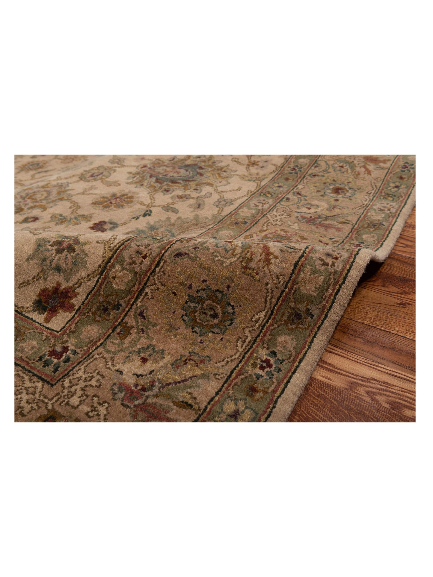 Rajpur Crown 90496 Beige Brown Transitional Hand Knotted Rug