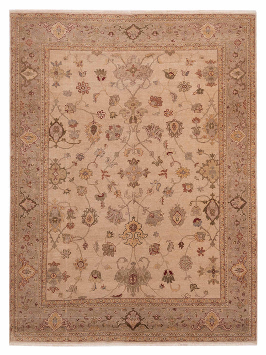 Pasha Turkish Elvan 90636 Beige Traditional Hand Knotted Rug