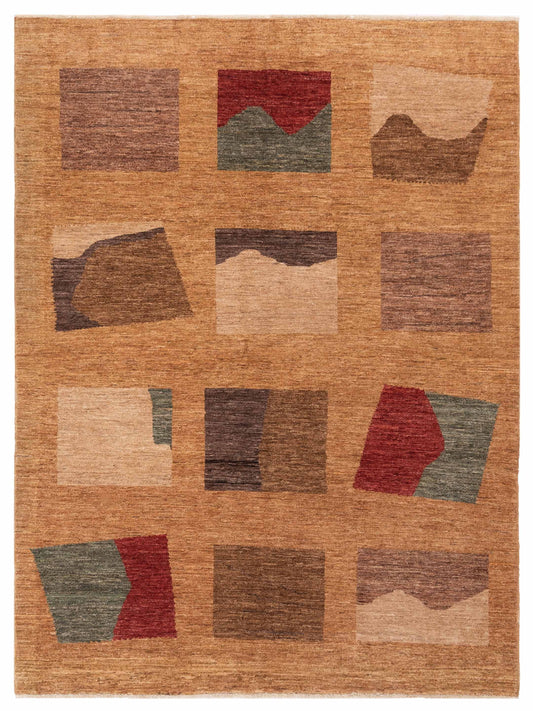 Nomad Bahar 92369 Light Brown Contemporary Hand Knotted Rug