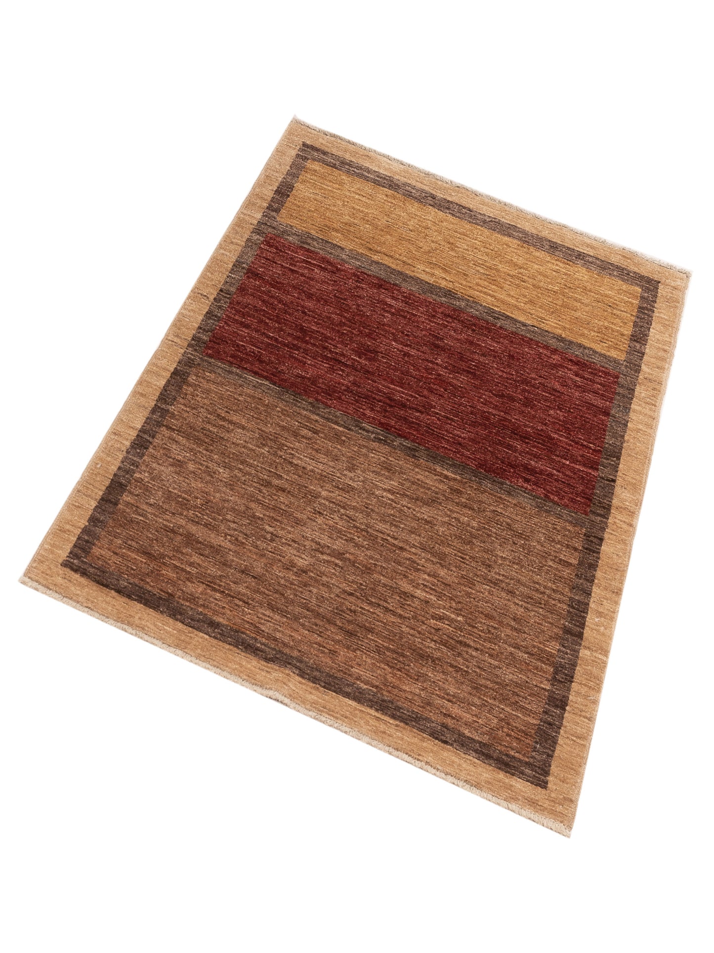 Nomad Bahar 92376 Brown Red Contemporary Hand Knotted Rug