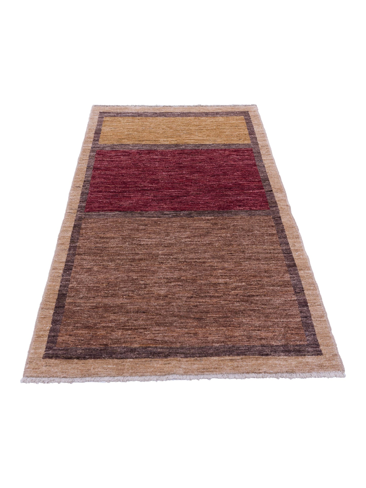 Nomad Bahar 92376 Brown Red Contemporary Hand Knotted Rug