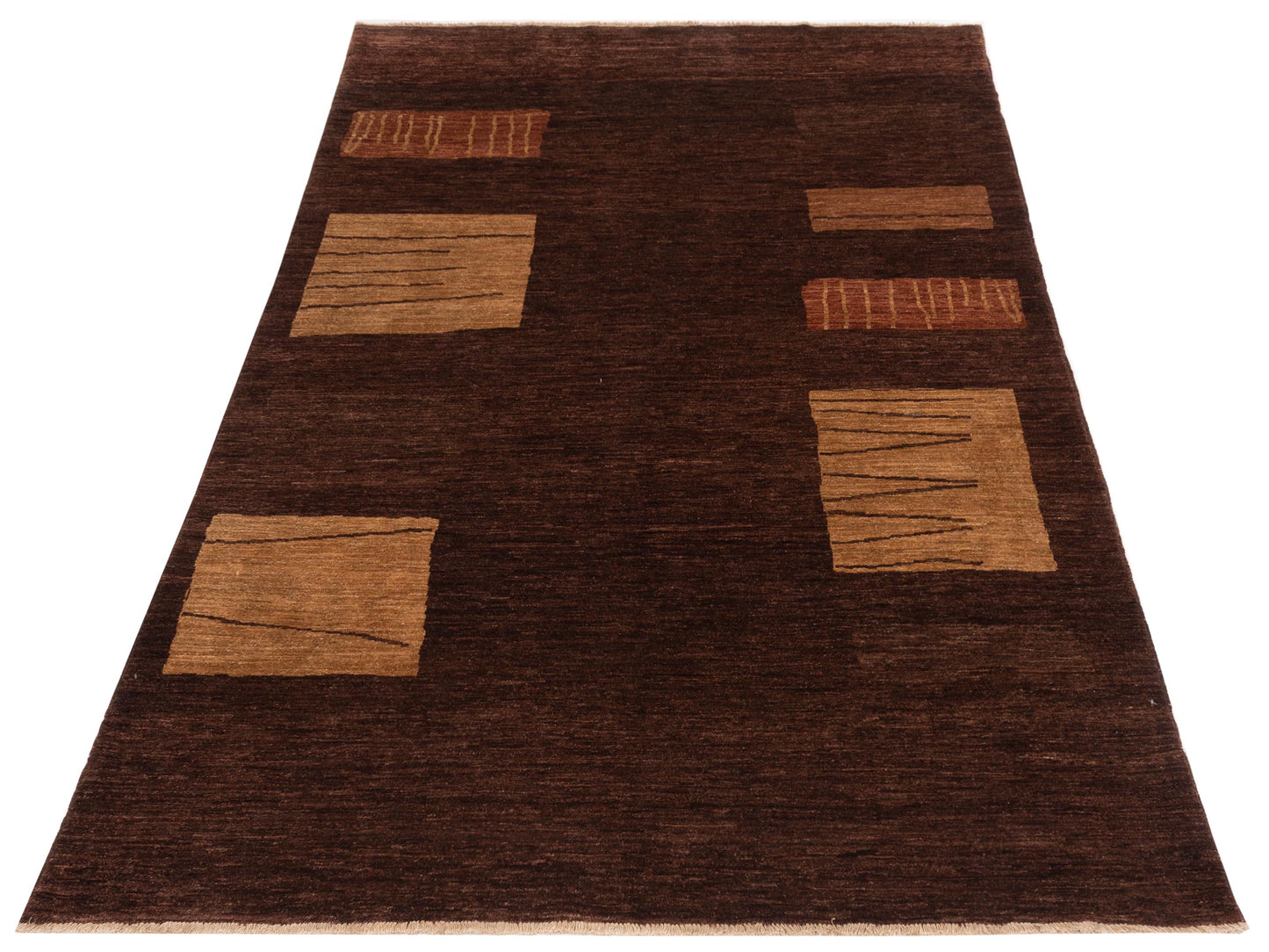 Nomad Bahar 92651 Dark Brown Dark Brown Contemporary Hand Knotted Rug