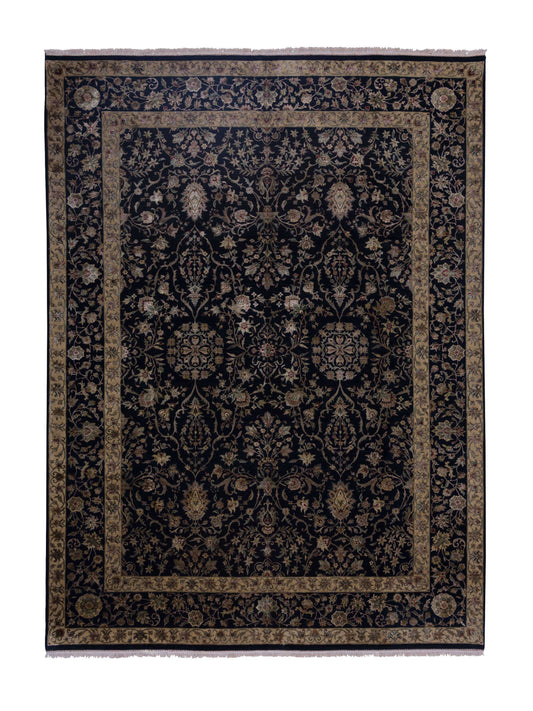 Rajpur Imperial Silk 92789 Black Traditional Hand Knotted Rug