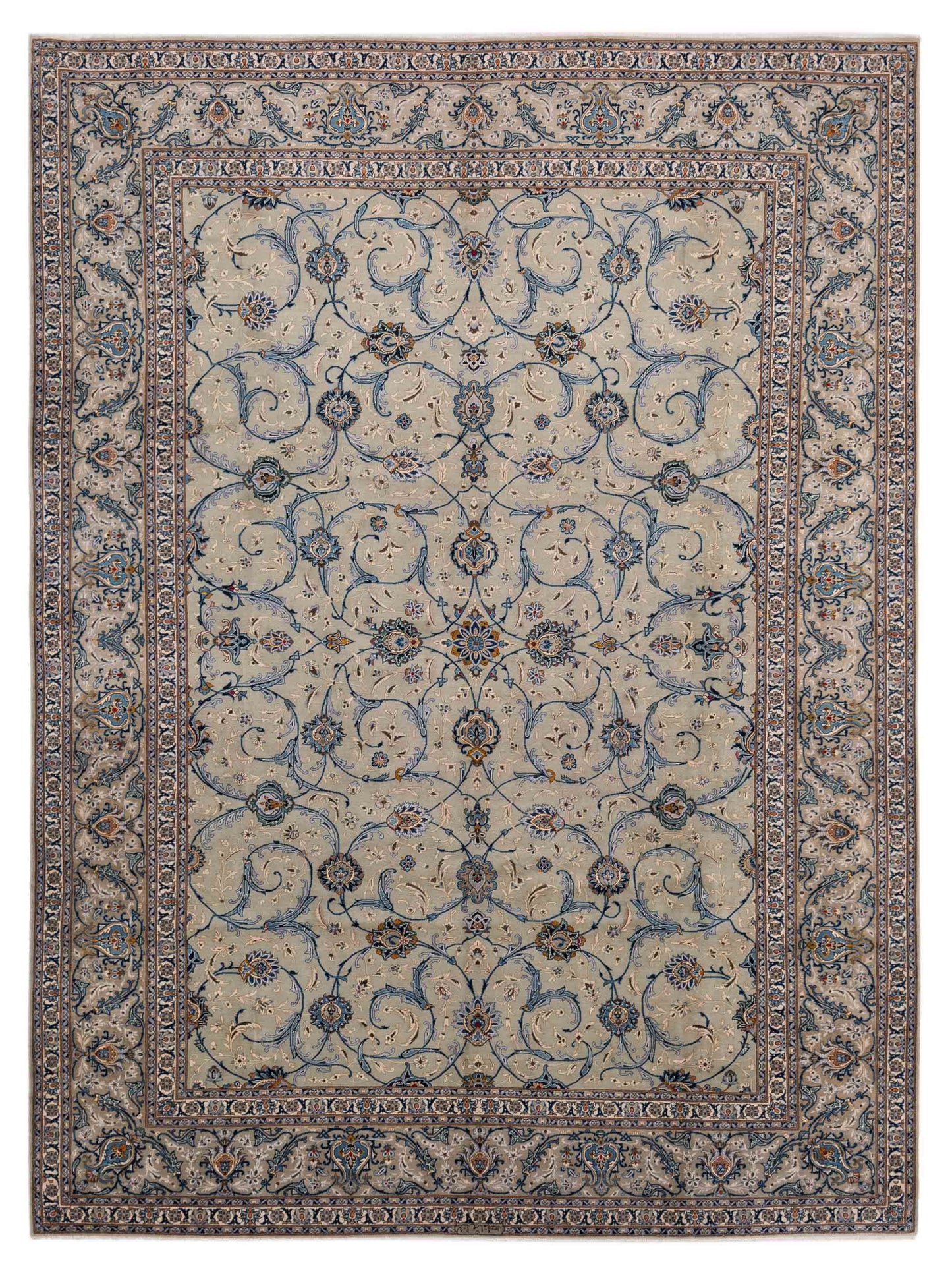 Pasha Antique Heirloom 93376 Sage Green Traditional Hand Knotted Rug