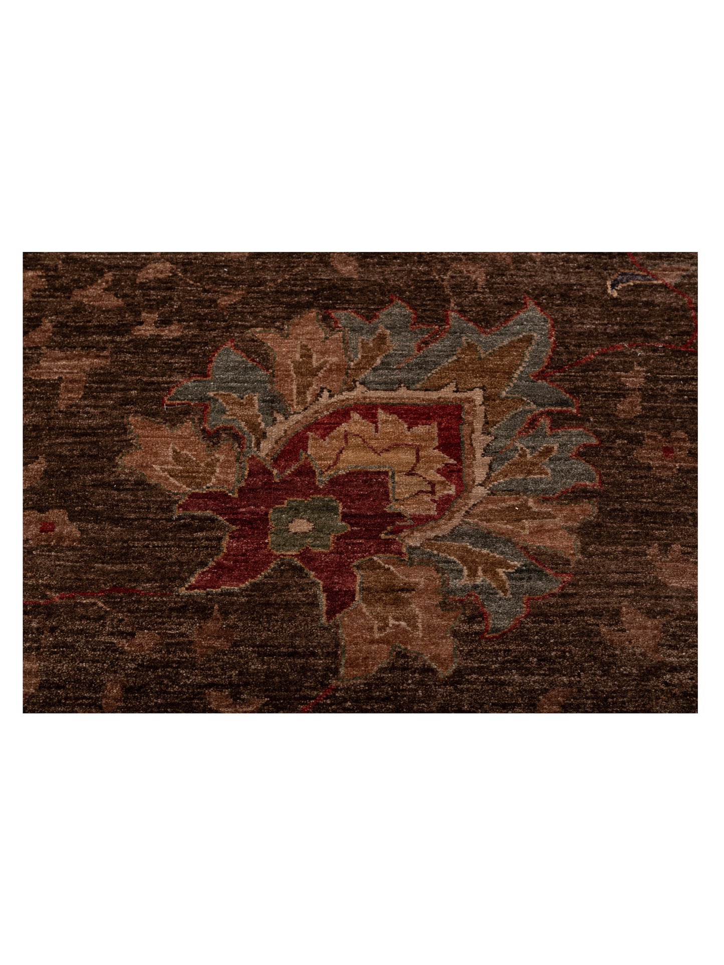 Pasha Elvan Tamer Dark Brown Gold Traditional Hand Knotted Rug