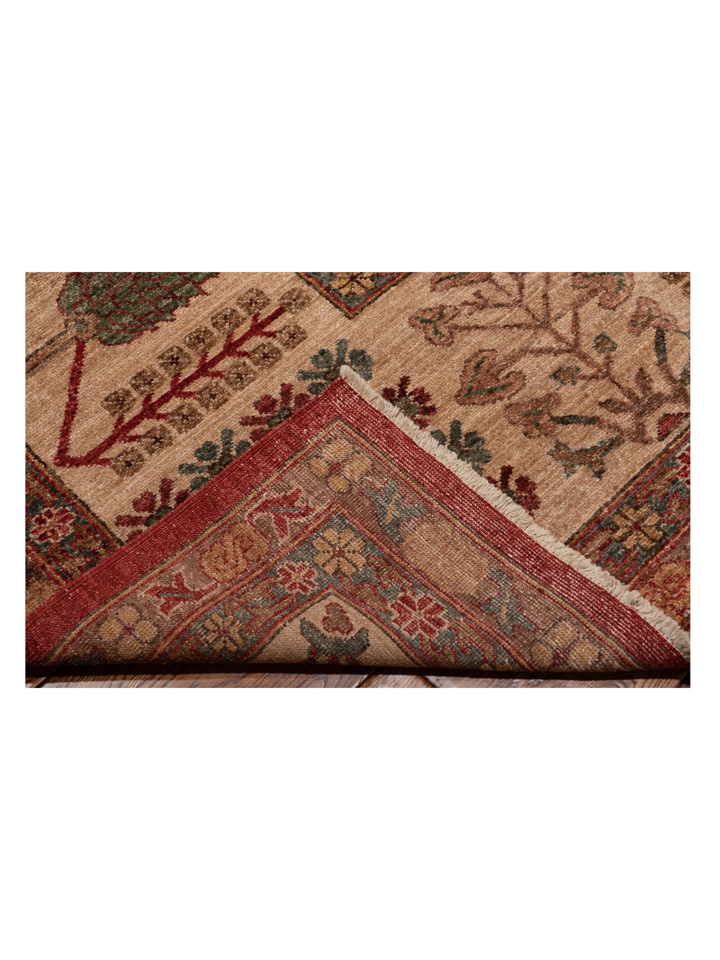 Pasha Elvan Turku Red Ivory Traditional Hand Knotted Rug