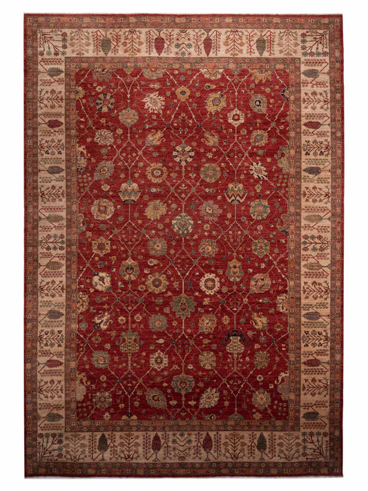 Pasha Elvan Turku Red Traditional Hand Knotted Rug