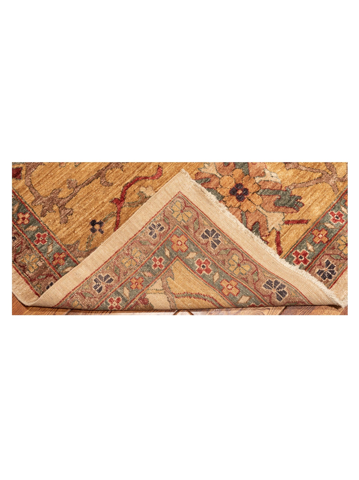 Pasha Elvan Tansu Ivory Gold Traditional Hand Knotted Rug