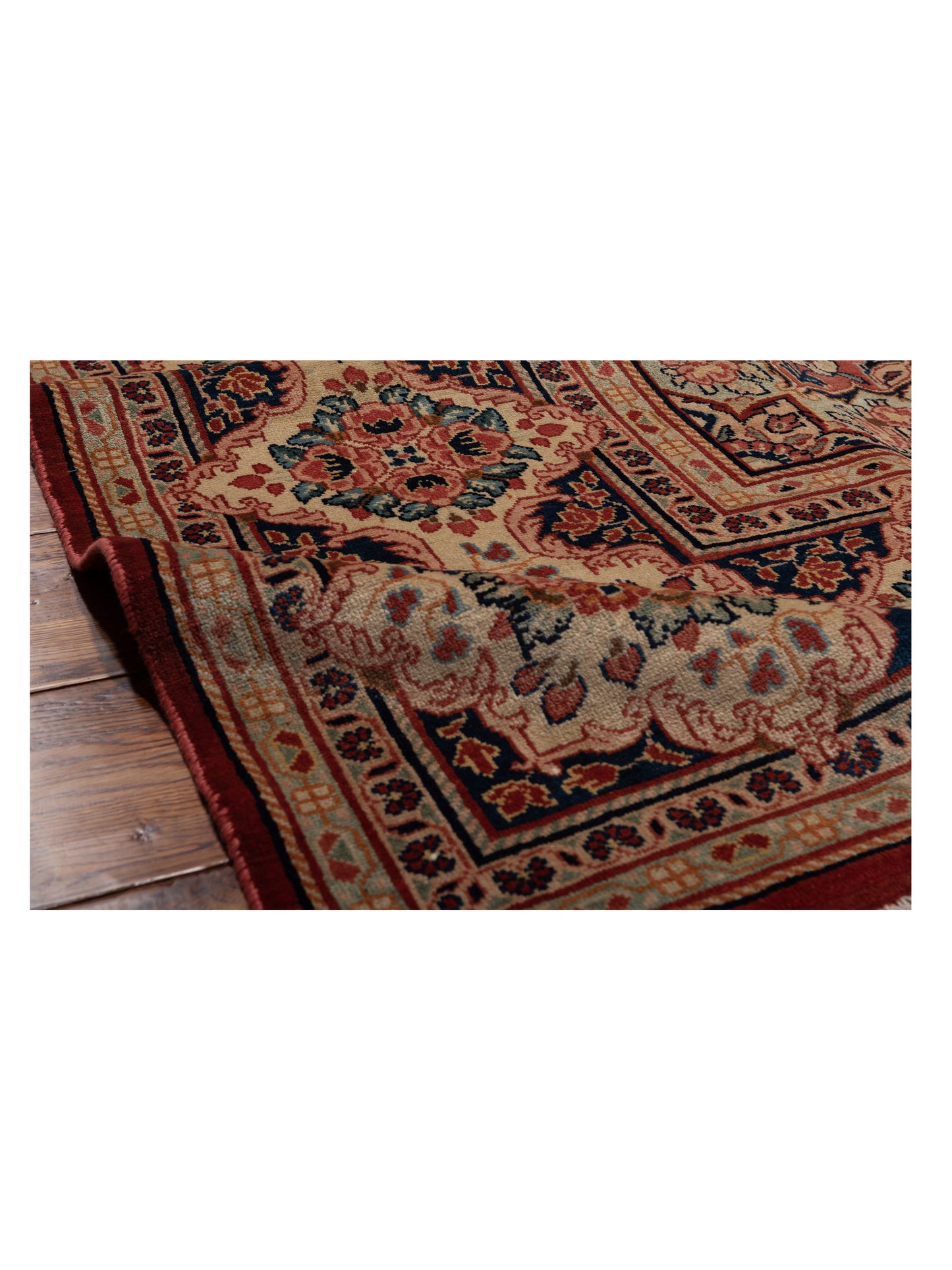 Pasha Antique Heirloom 95670 Rust Ivory Traditional Hand Knotted Rug