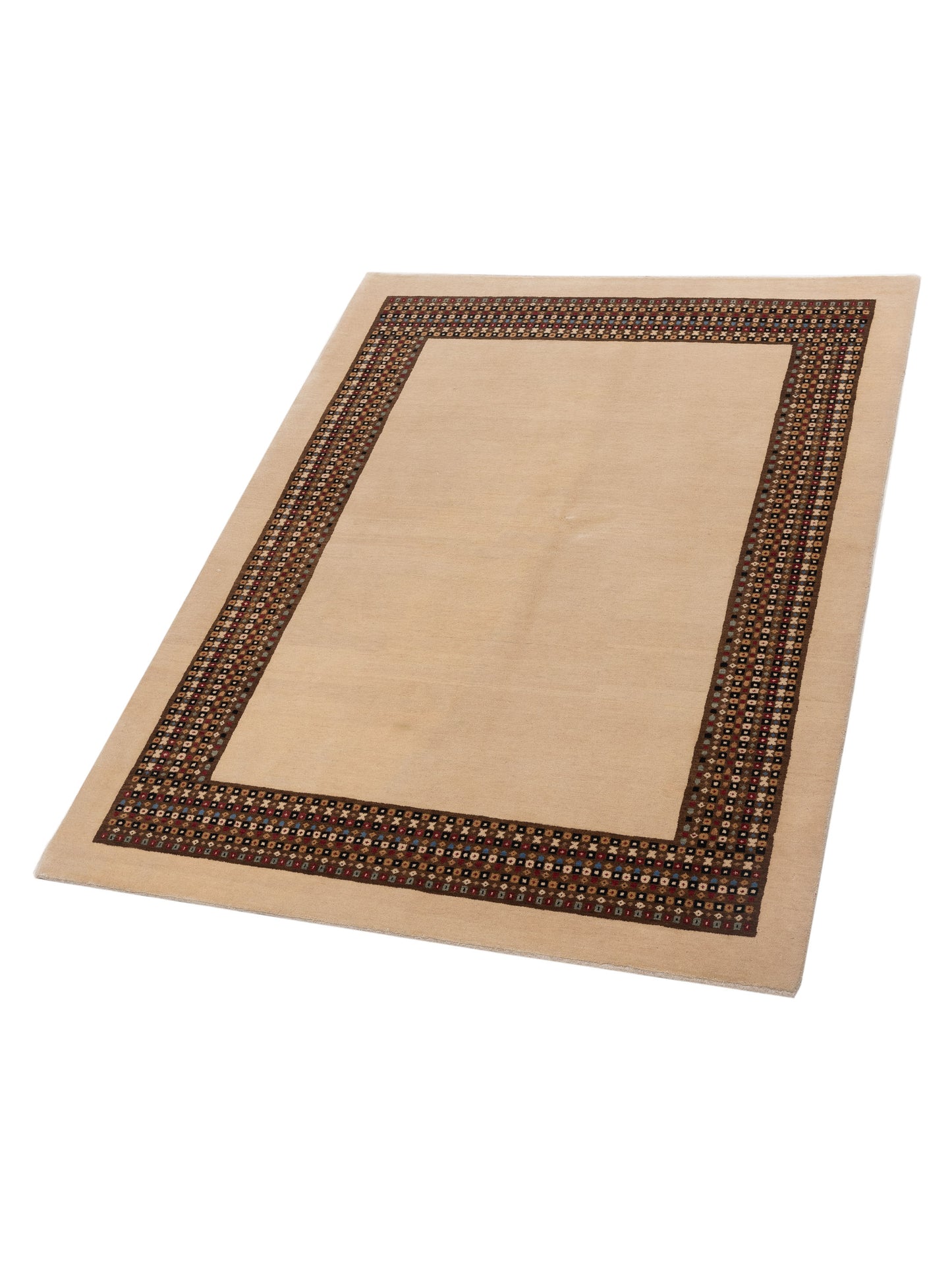 Rajpur Gabbeh 96224 Ivory Brown Contemporary Hand Knotted Rug