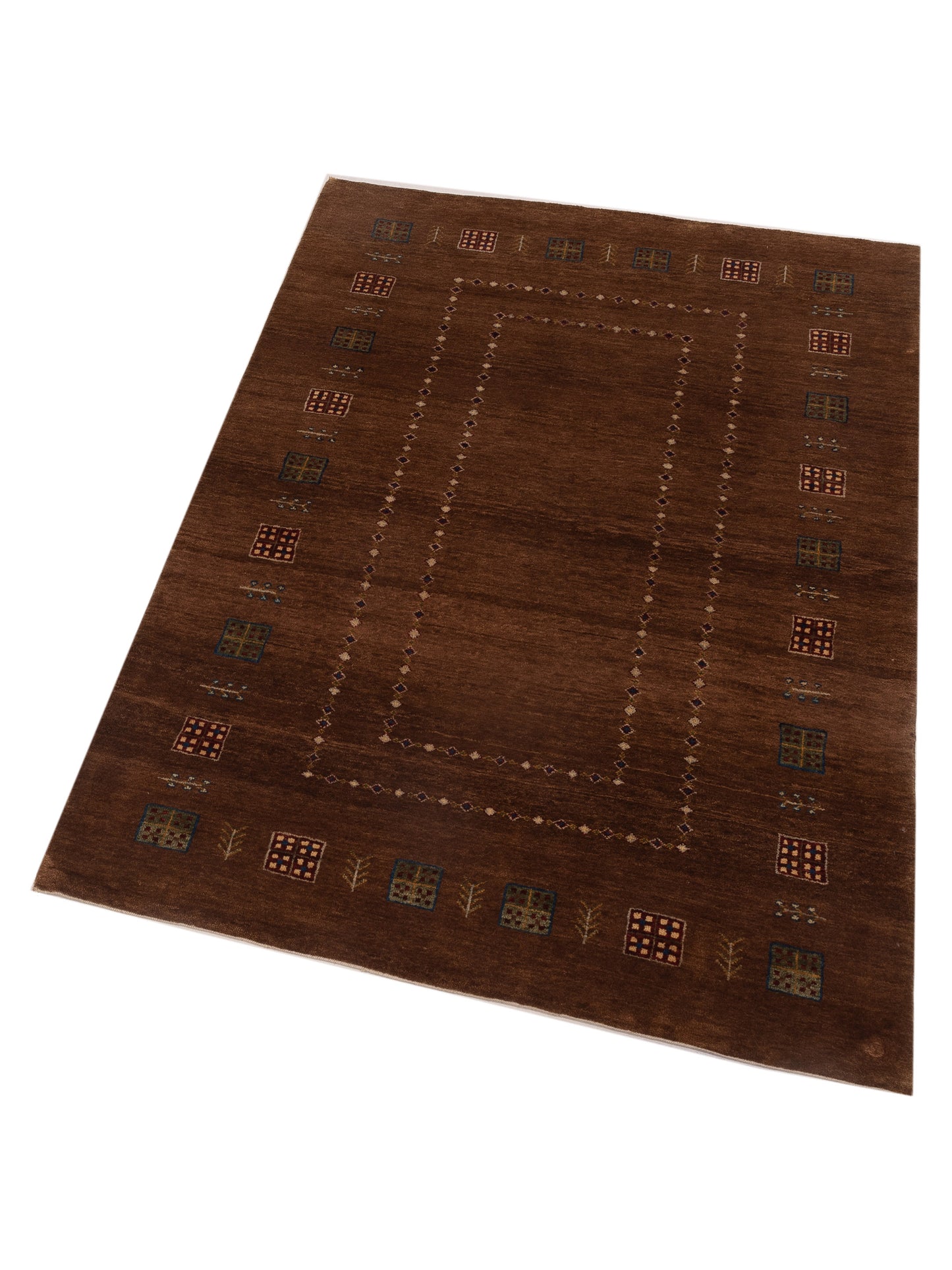 Rajpur Gabbeh 96231 Brown  Contemporary Hand Knotted Rug