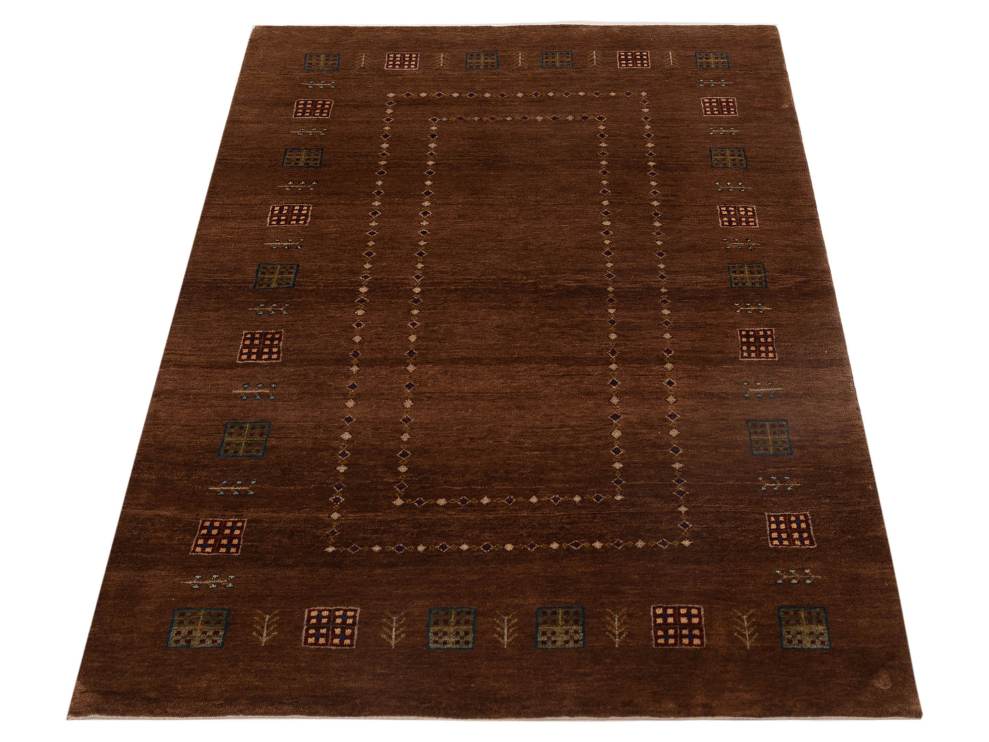 Rajpur Gabbeh 96231 Brown  Contemporary Hand Knotted Rug