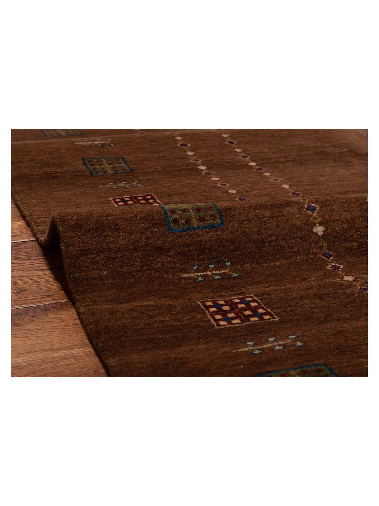 Rajpur Gabbeh 96231 Brown  Contemporary Hand Knotted Rug