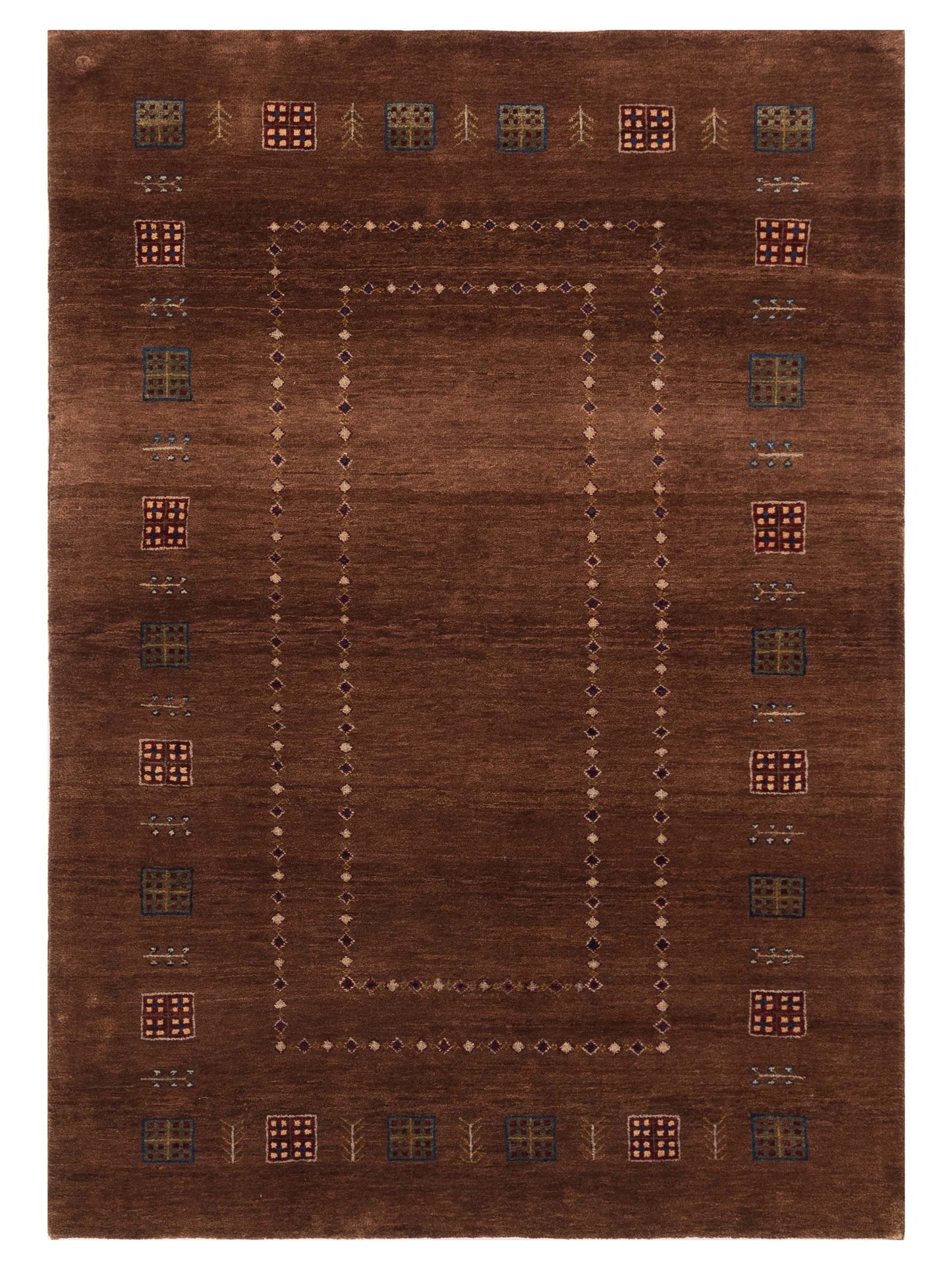 Rajpur Gabbeh 96231 Brown Contemporary Hand Knotted Rug