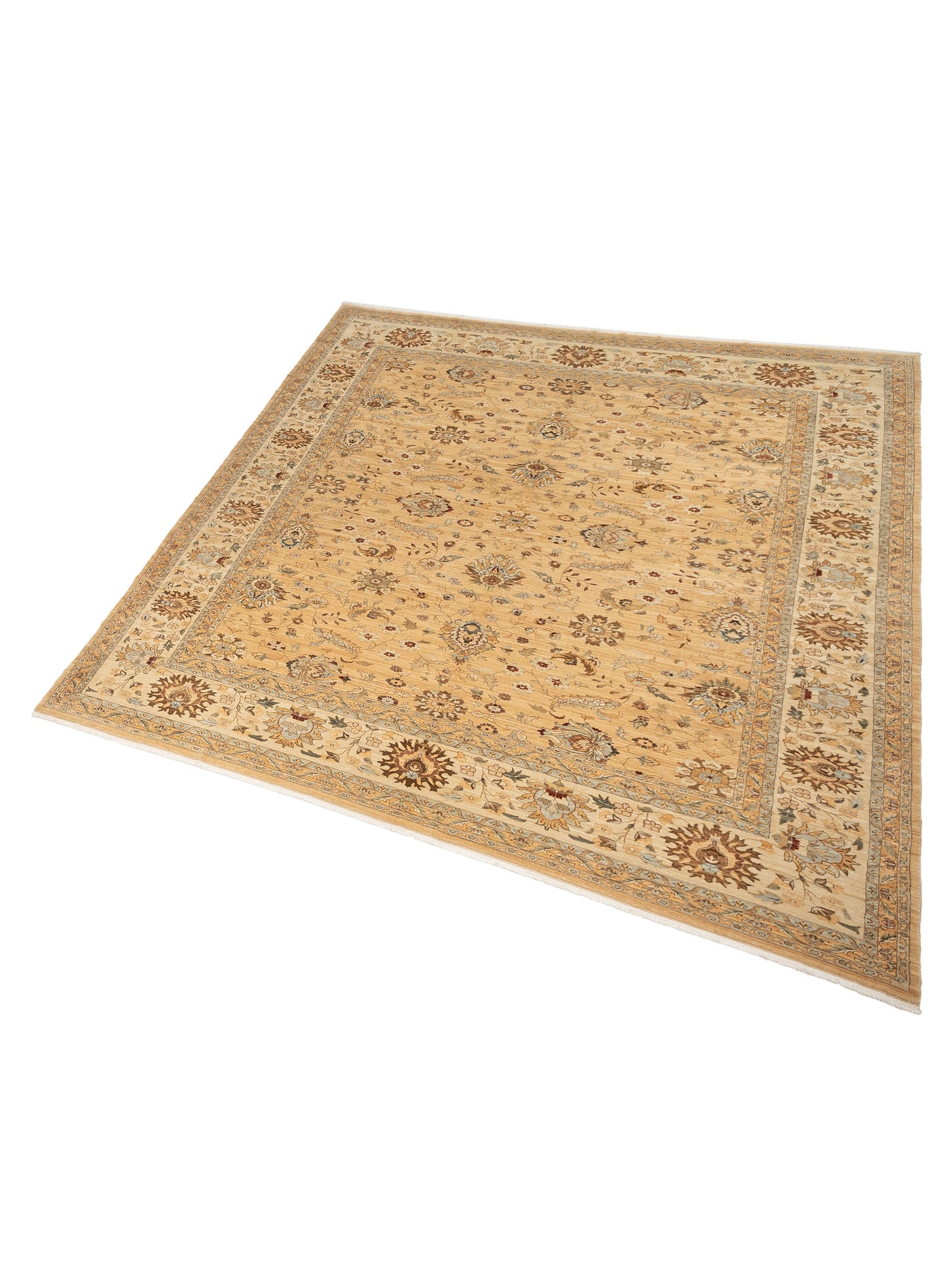 Pasha Narin Vaha Gold Ivory Traditional Hand Knotted Rug