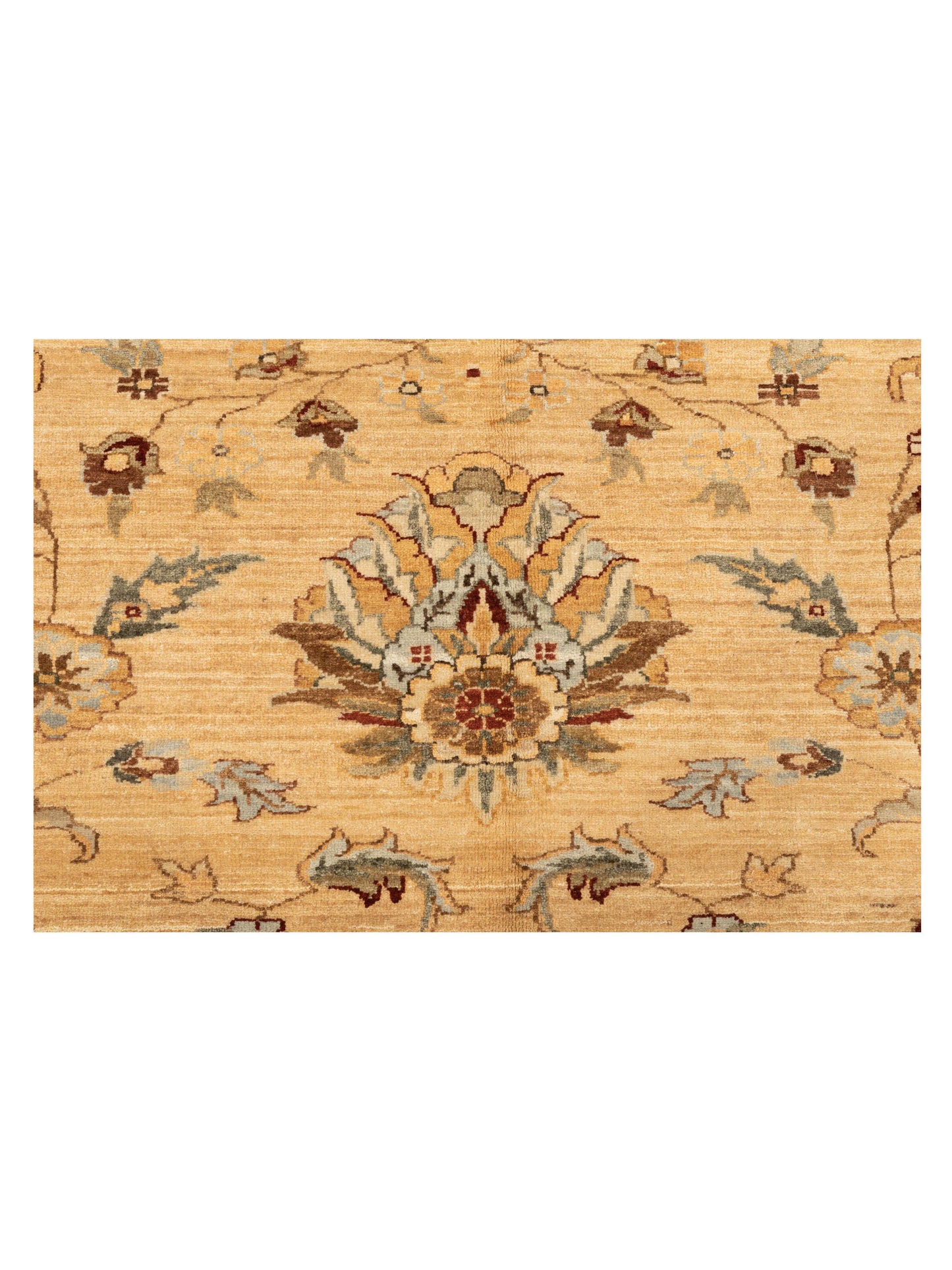 Pasha Narin Vaha Gold Ivory Traditional Hand Knotted Rug