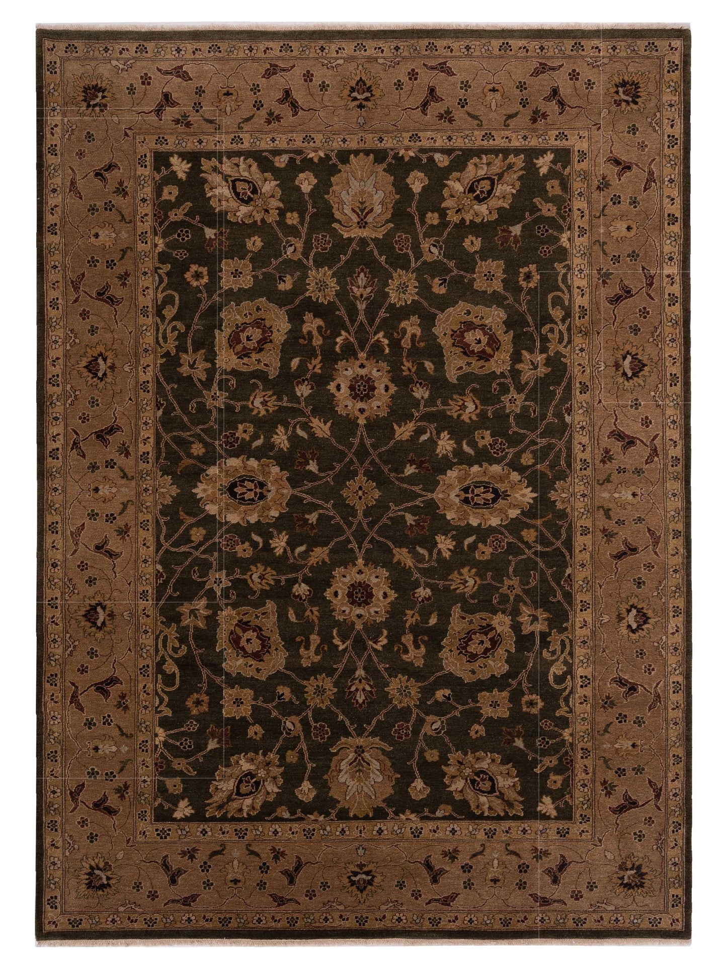 Rajpur Royal 96420 Green Traditional Hand Knotted Rug