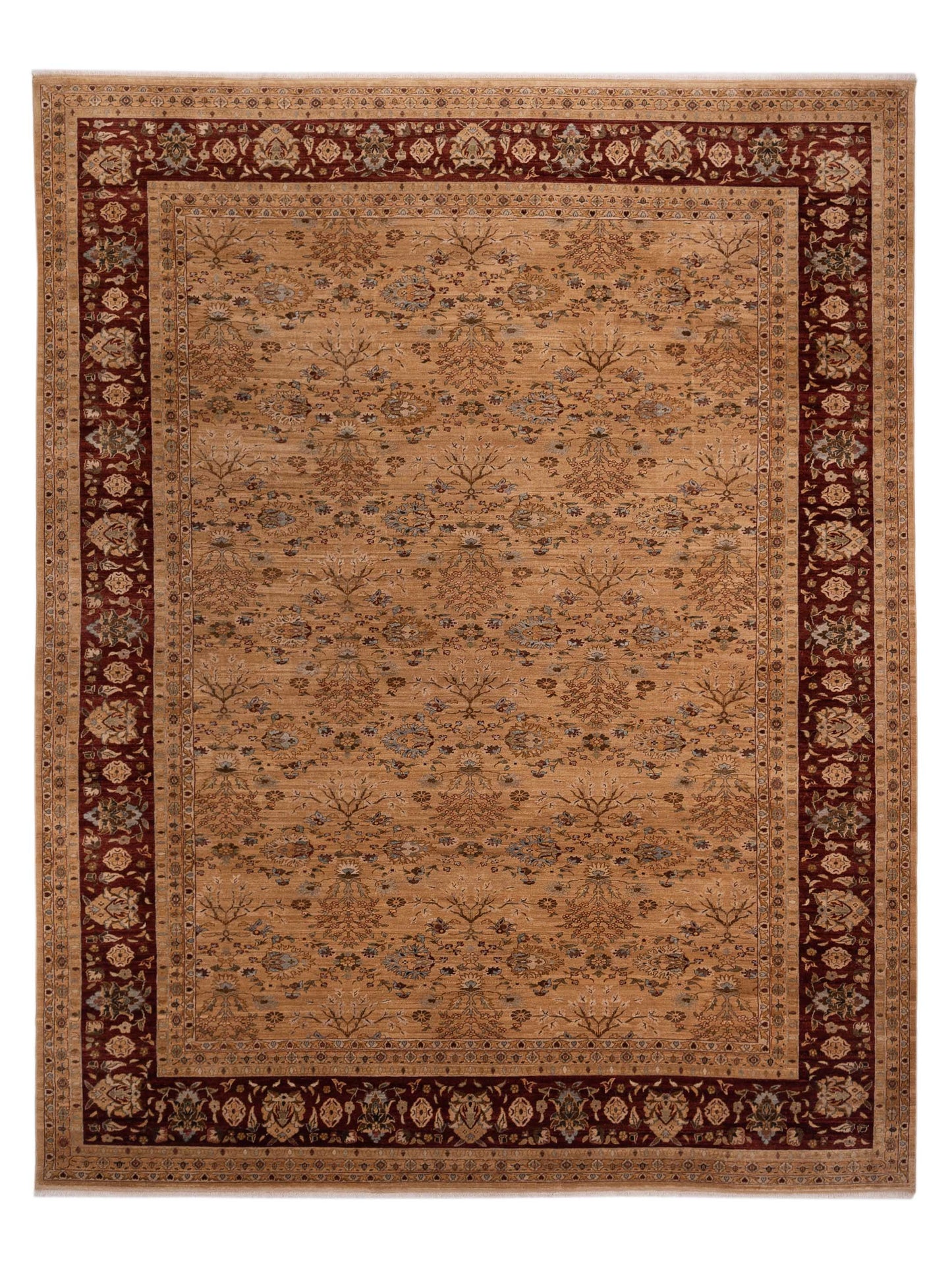 Pasha Narin Aksu Gold Traditional Hand Knotted Rug