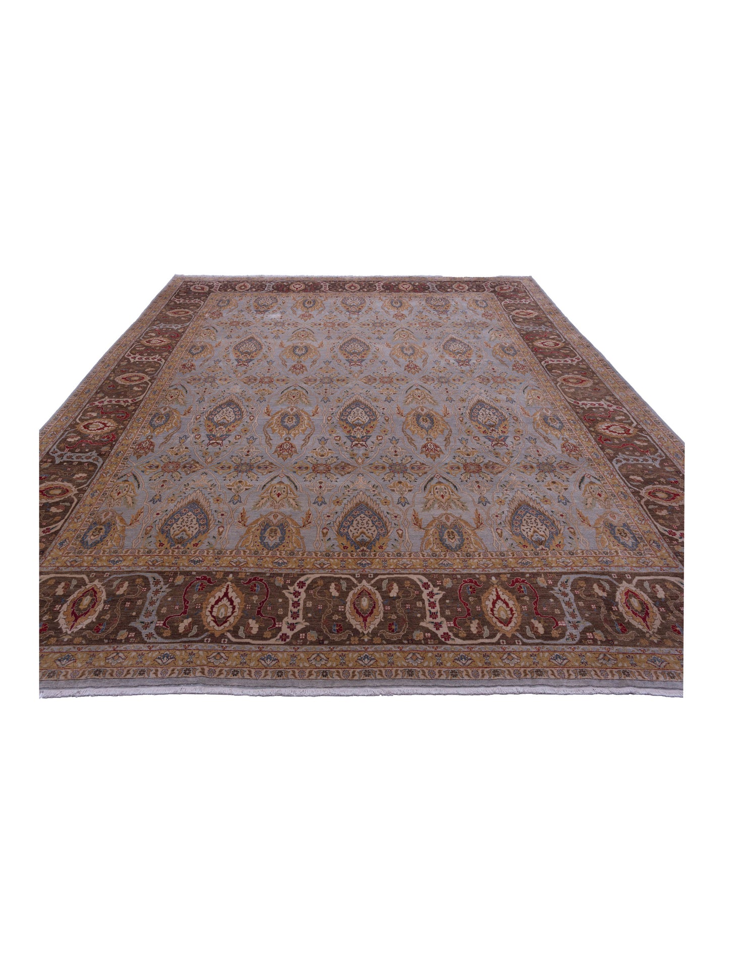 Pasha Firuze Simla Blue Brown Traditional Hand Knotted Rug