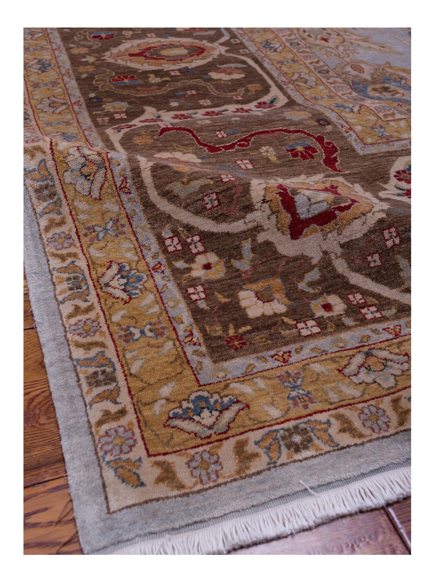 Pasha Firuze Simla Blue Brown Traditional Hand Knotted Rug