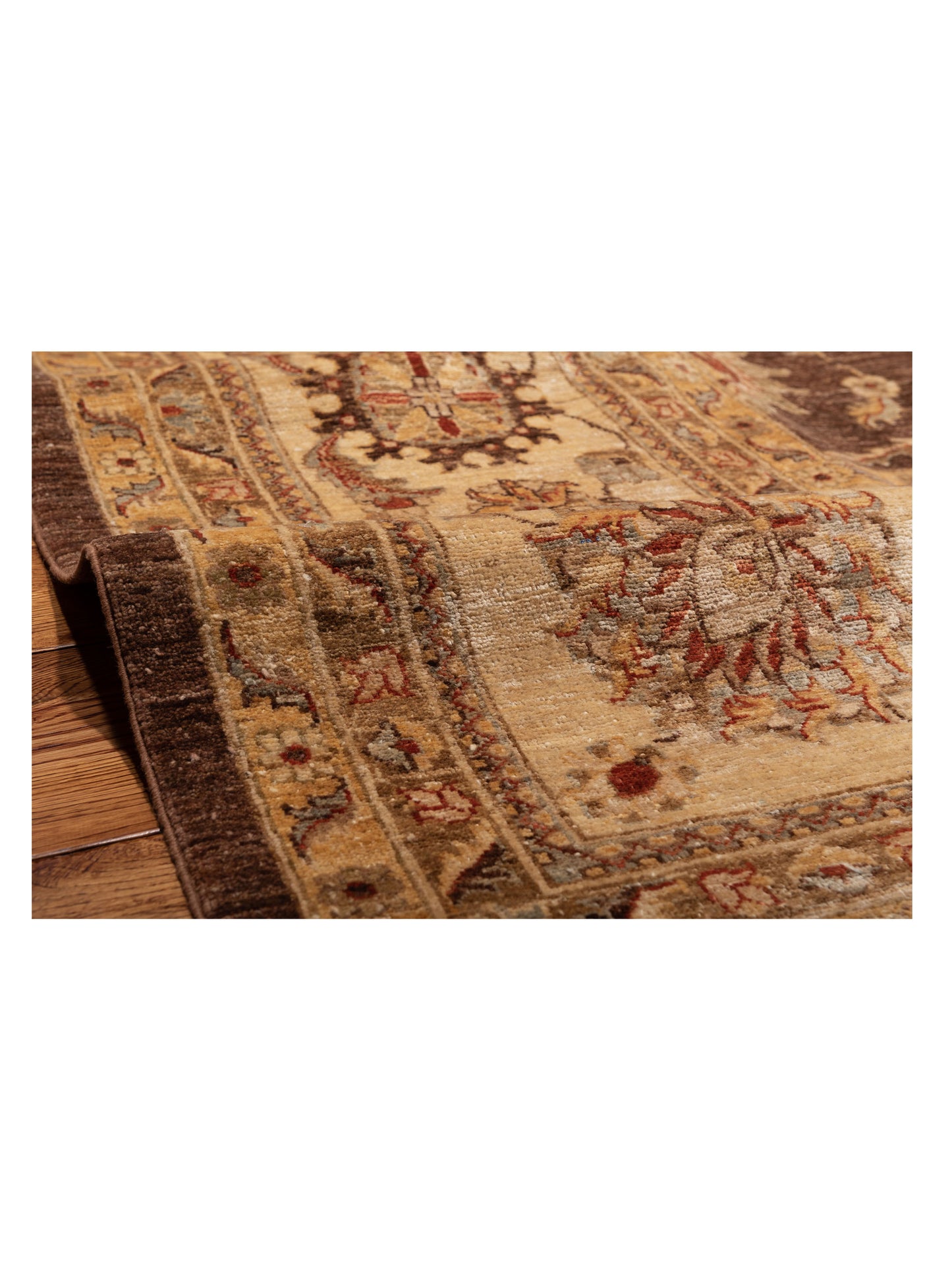 Pasha Sultan 96892 Chocolate Ivory Traditional Hand Knotted Rug