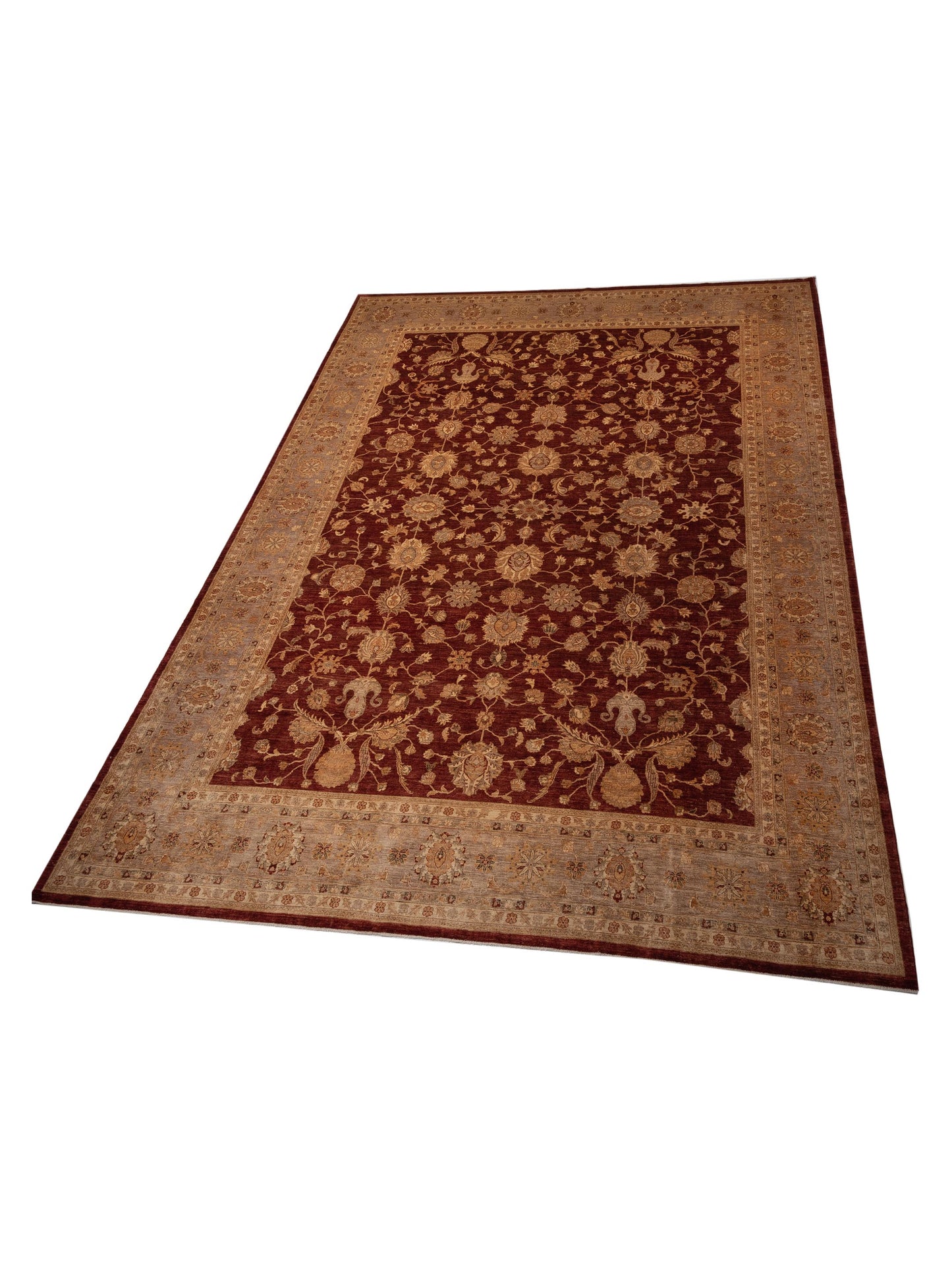 Pasha Sultan 96893 Red Light Brown Traditional Hand Knotted Rug