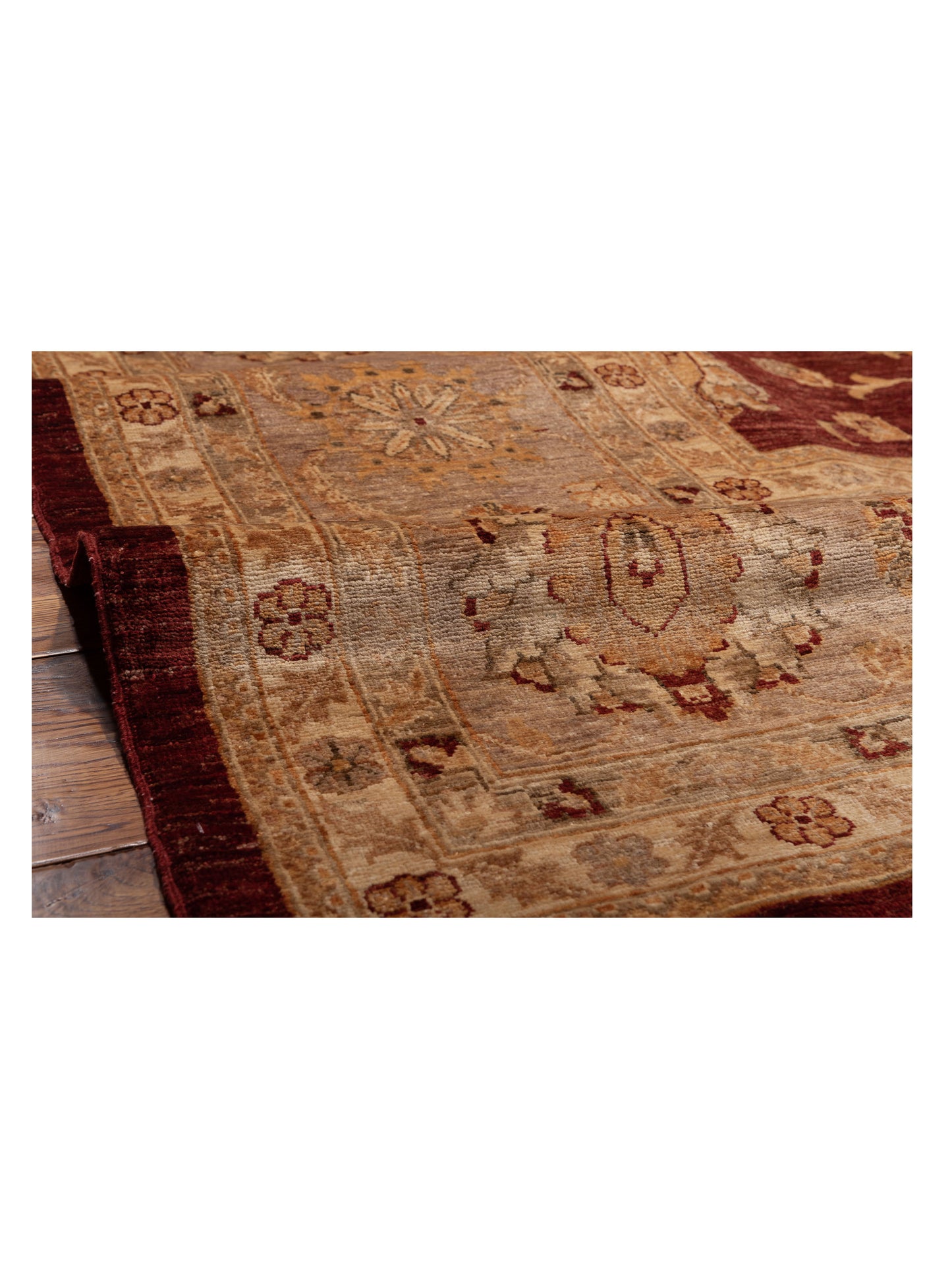 Pasha Sultan 96893 Red Light Brown Traditional Hand Knotted Rug