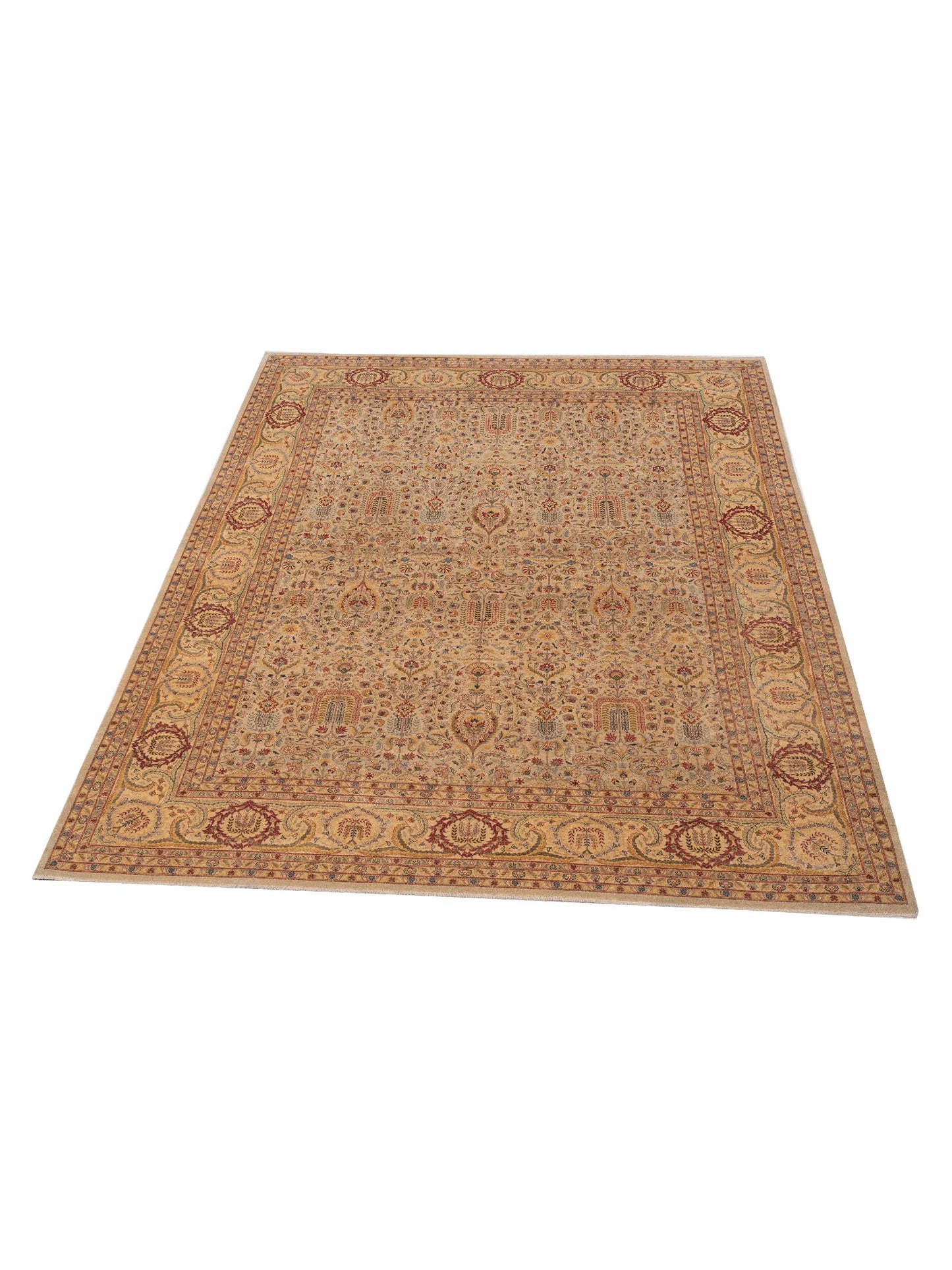 Rajpur Haji Jalili 96944 Cream Gold Transitional Hand Knotted Rug