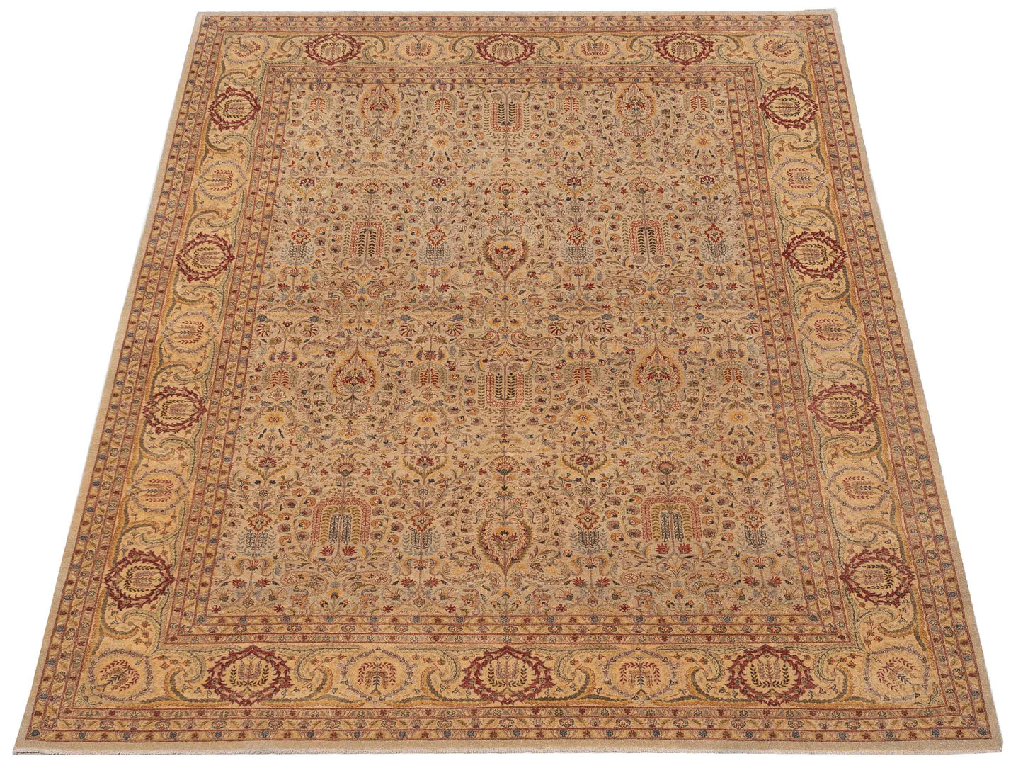 Rajpur Haji Jalili 96944 Cream Gold Transitional Hand Knotted Rug