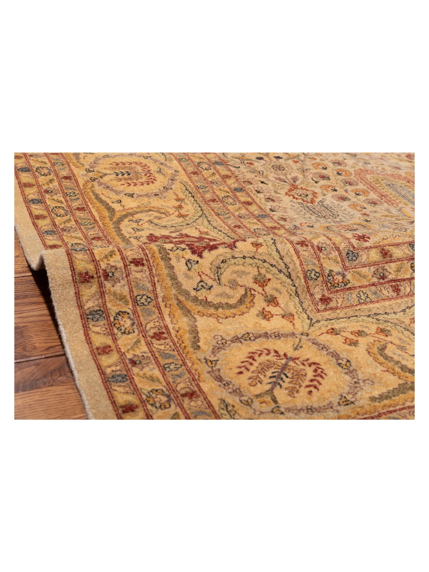 Rajpur Haji Jalili 96944 Cream Gold Transitional Hand Knotted Rug