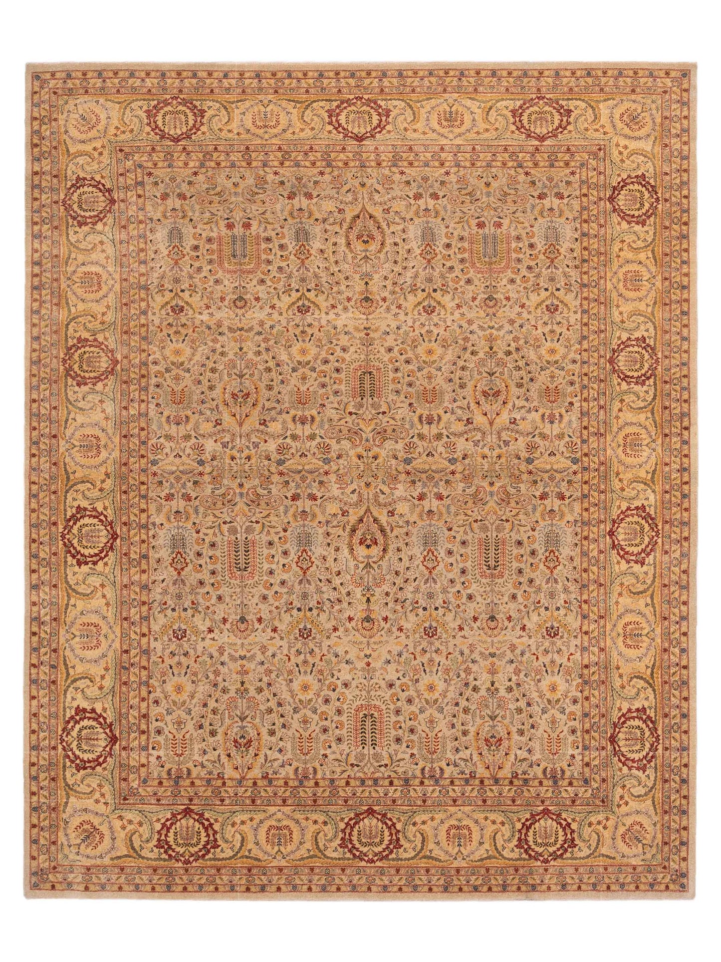 Rajpur Haji Jalili 96944 Cream Transitional Hand Knotted Rug