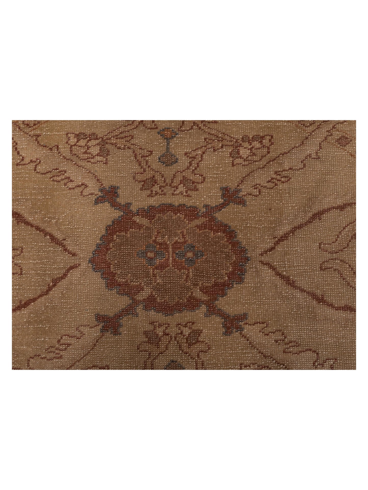 Pasha Turkish Elvan 97386 Beige Beige Traditional Hand Knotted Rug