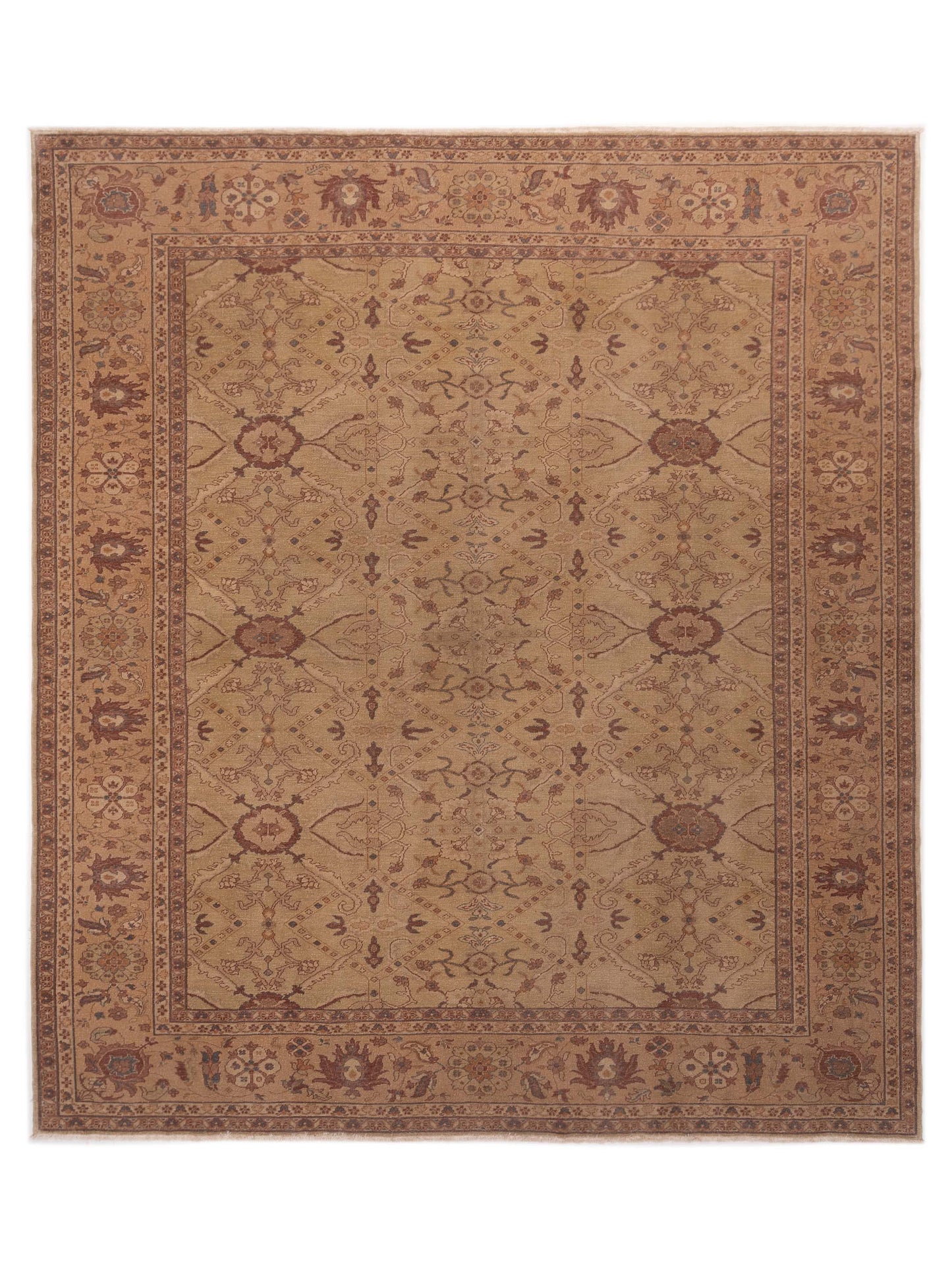 Pasha Turkish Elvan 97386 Beige Traditional Hand Knotted Rug