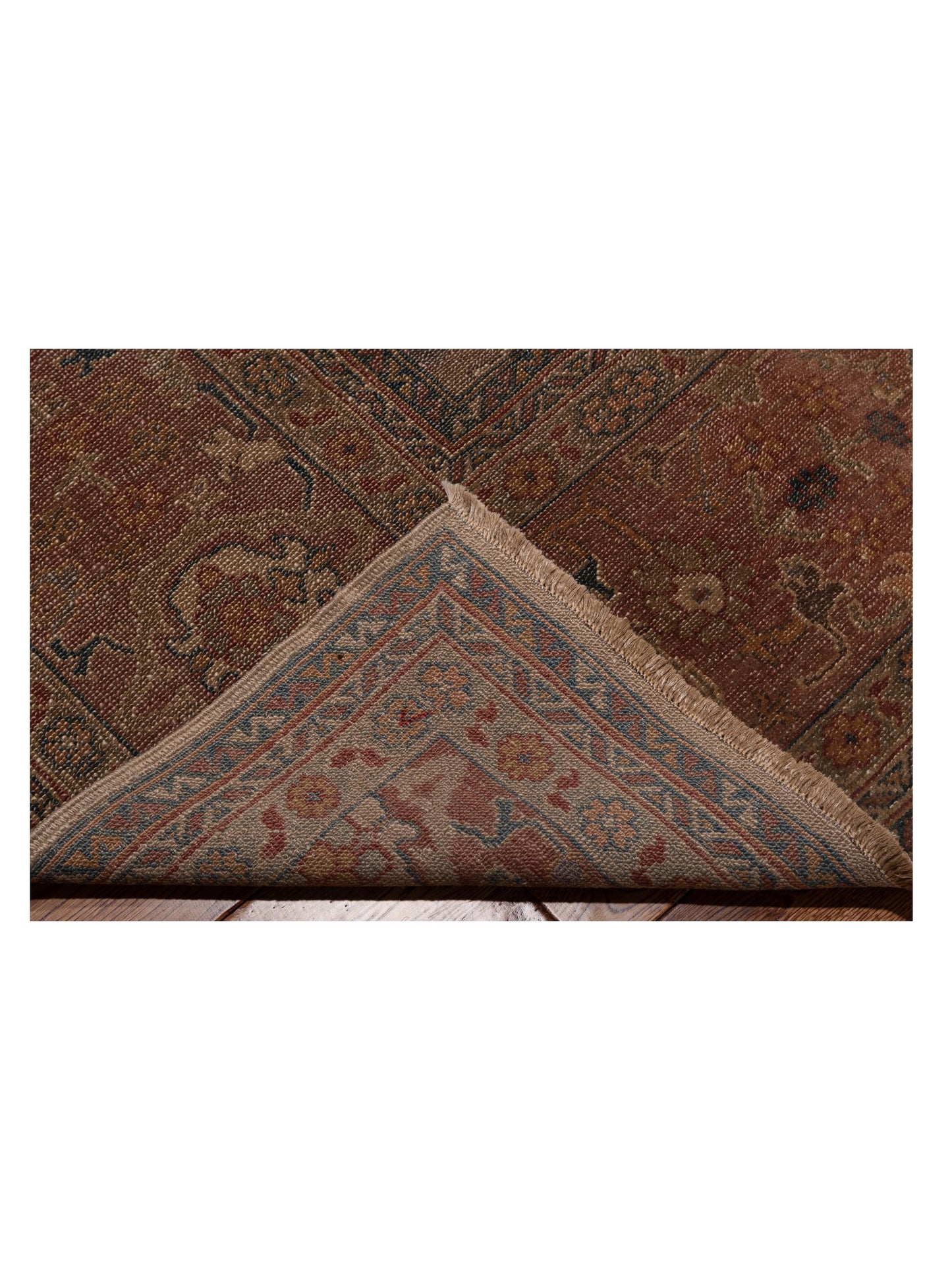 Pasha Turkish Elvan Maile Green Pink Traditional Hand Knotted Rug