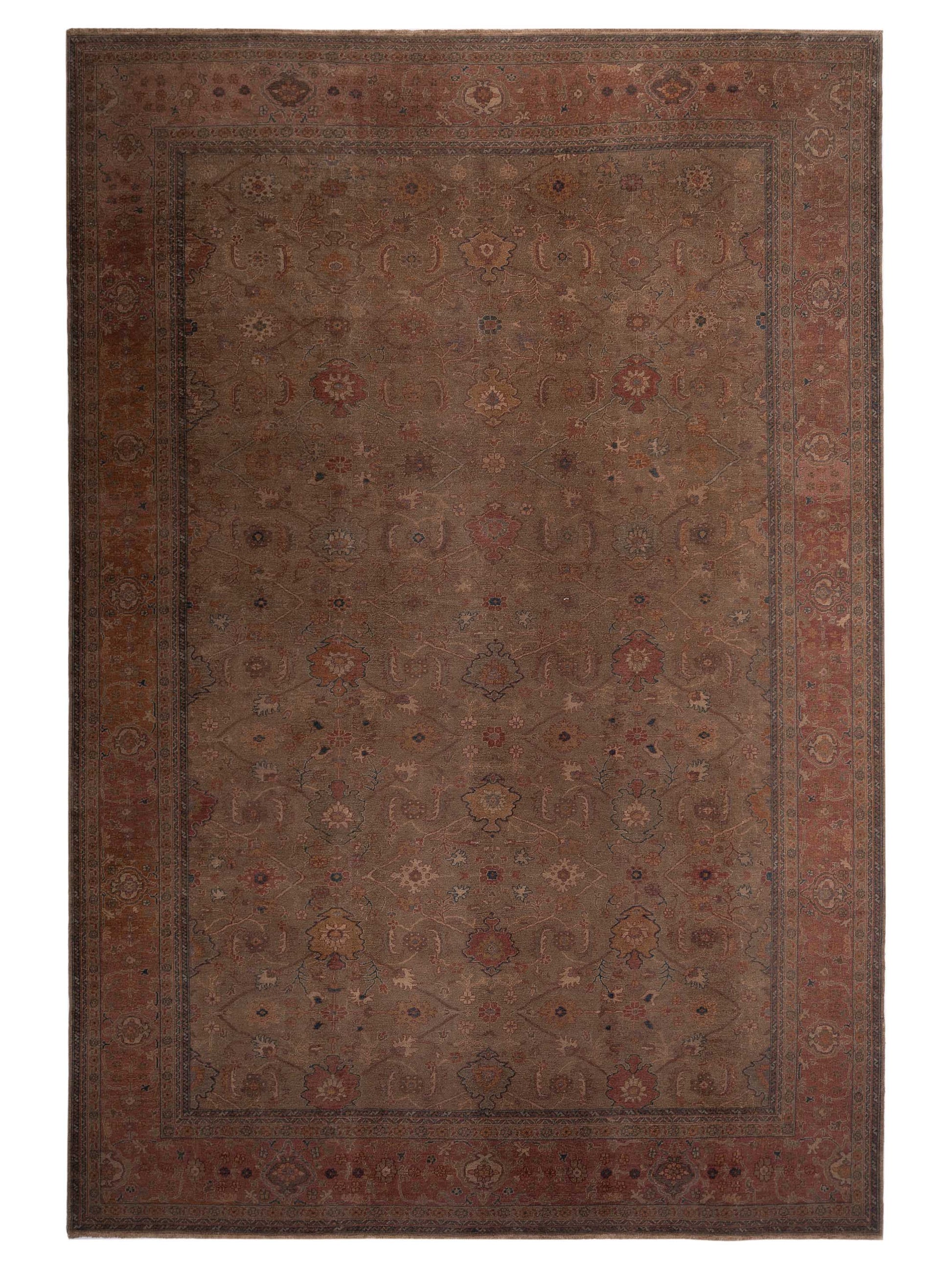 Pasha Turkish Elvan Maile Green Traditional Hand Knotted Rug